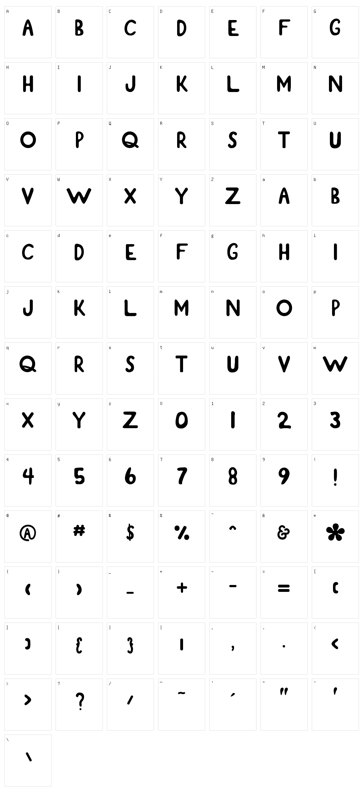 Sirukota Character Set