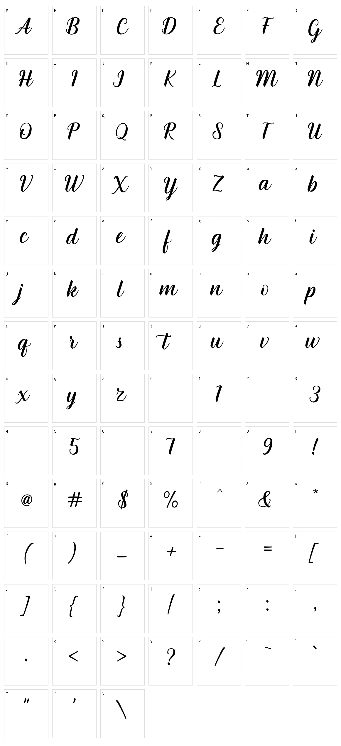 Aurum Character Set