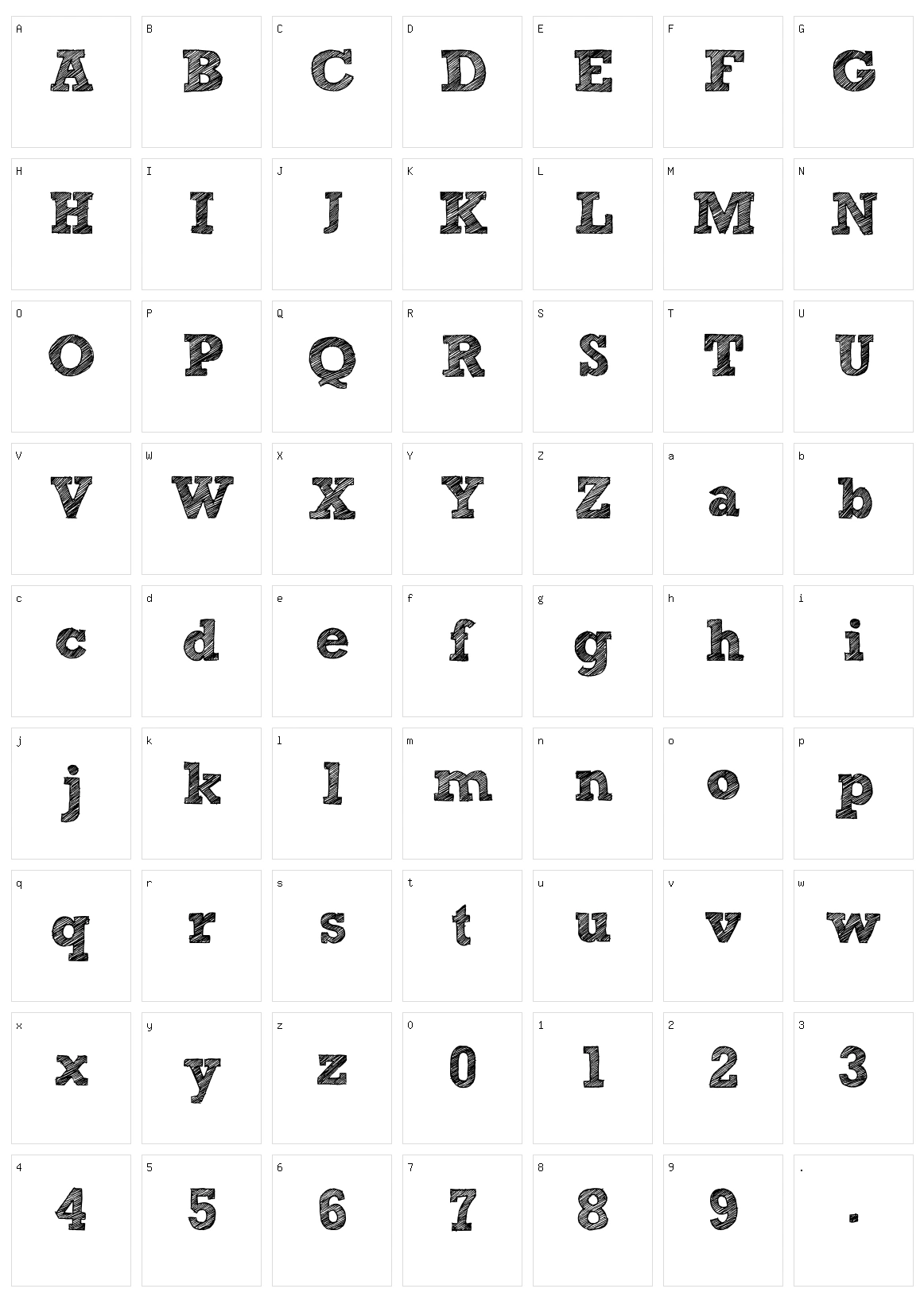Sketch Block Character Set