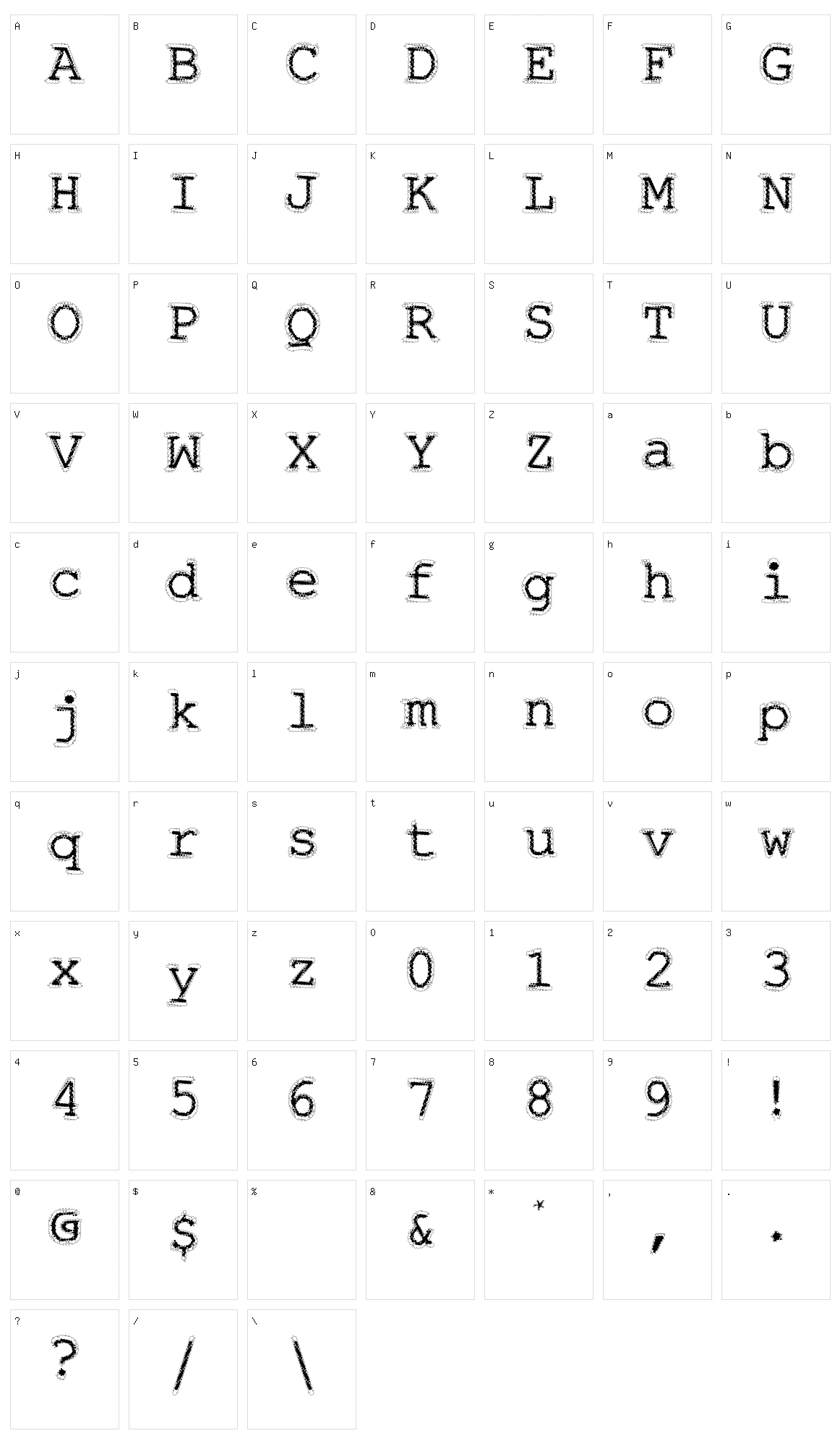 Skontt Character Set