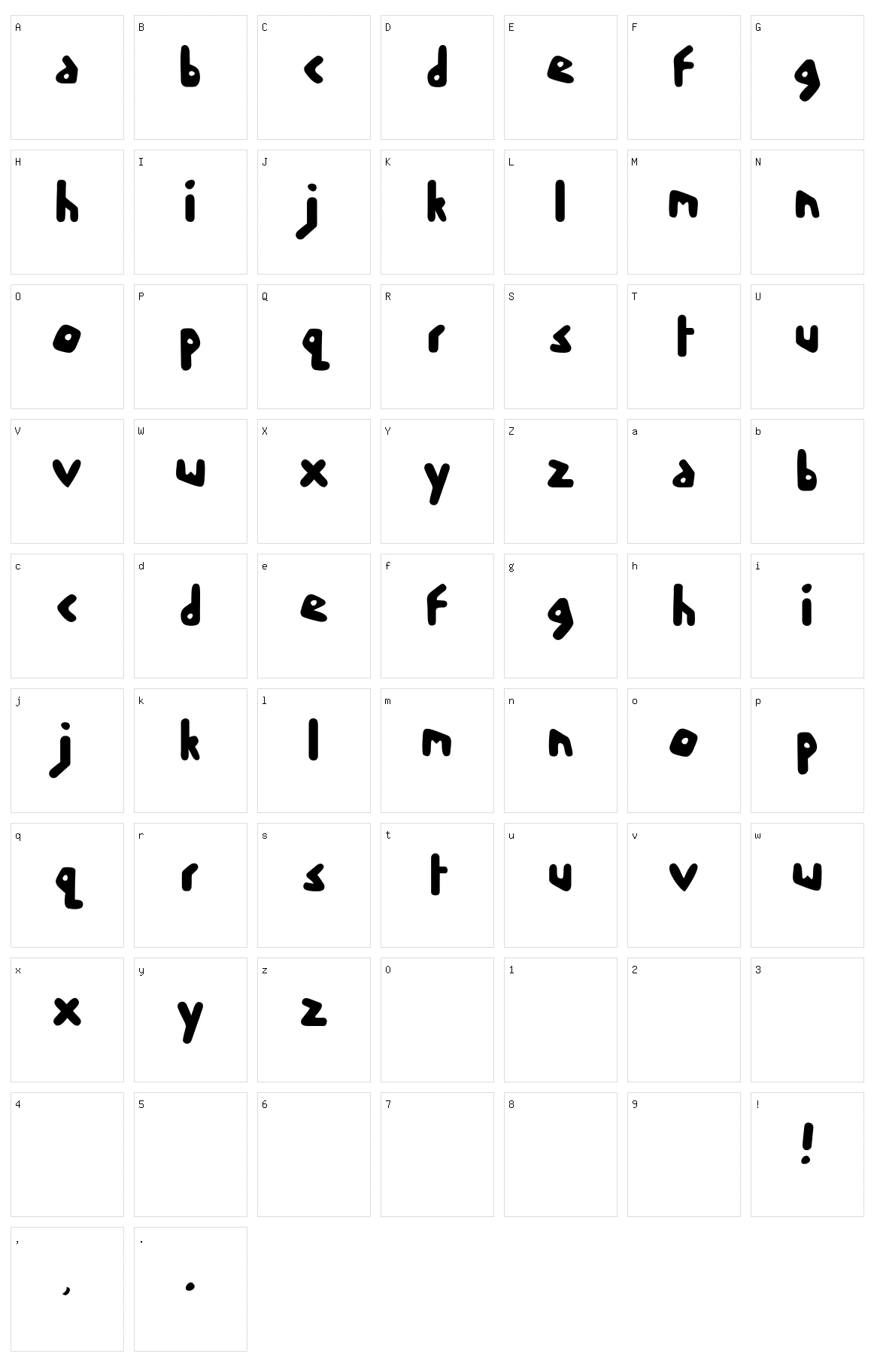 Skoodle Character Set