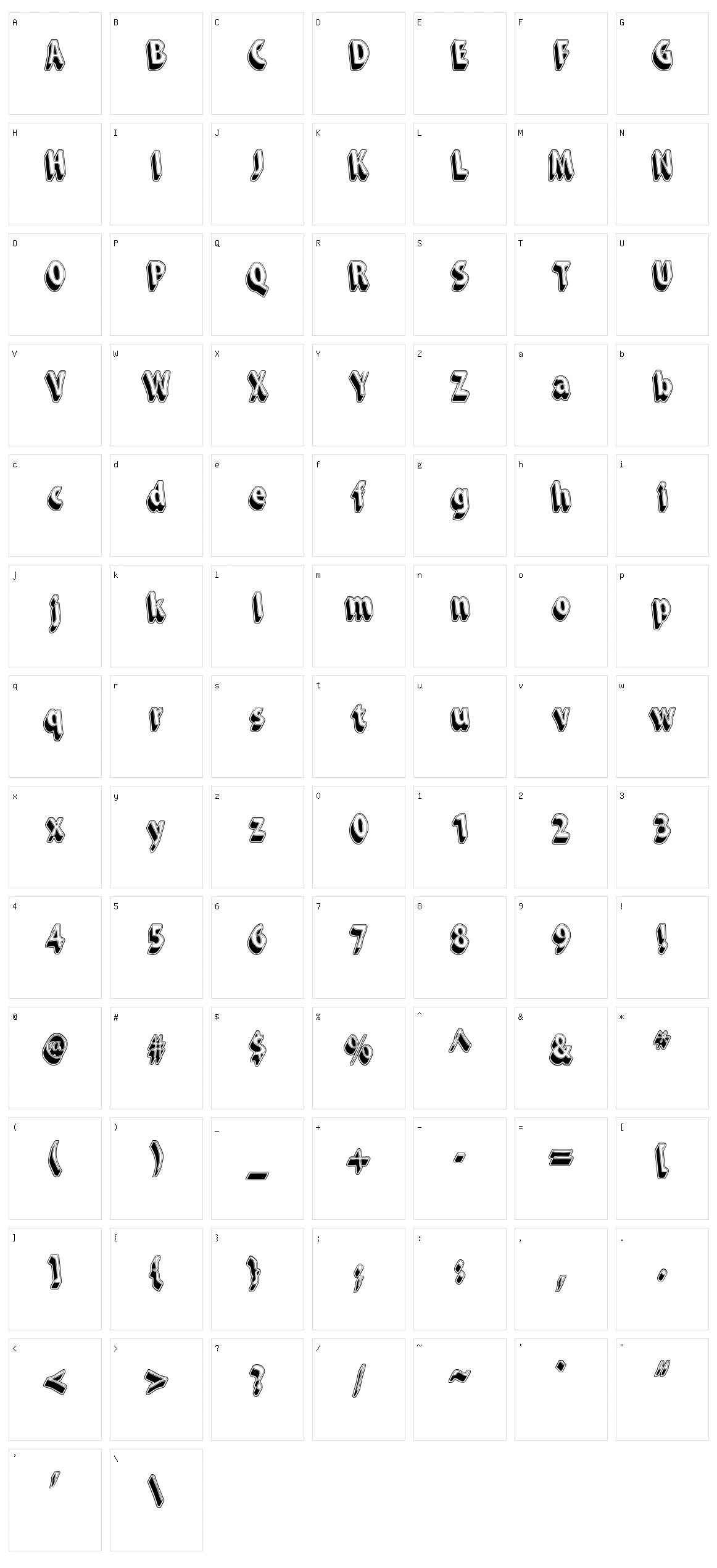 Snarky's Machine Character Set
