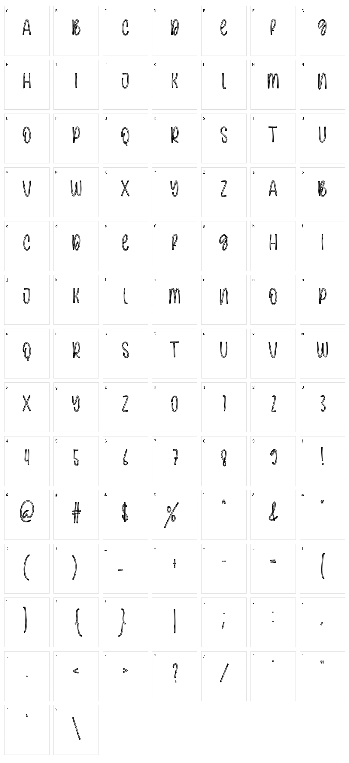 Snowing Night Character Set