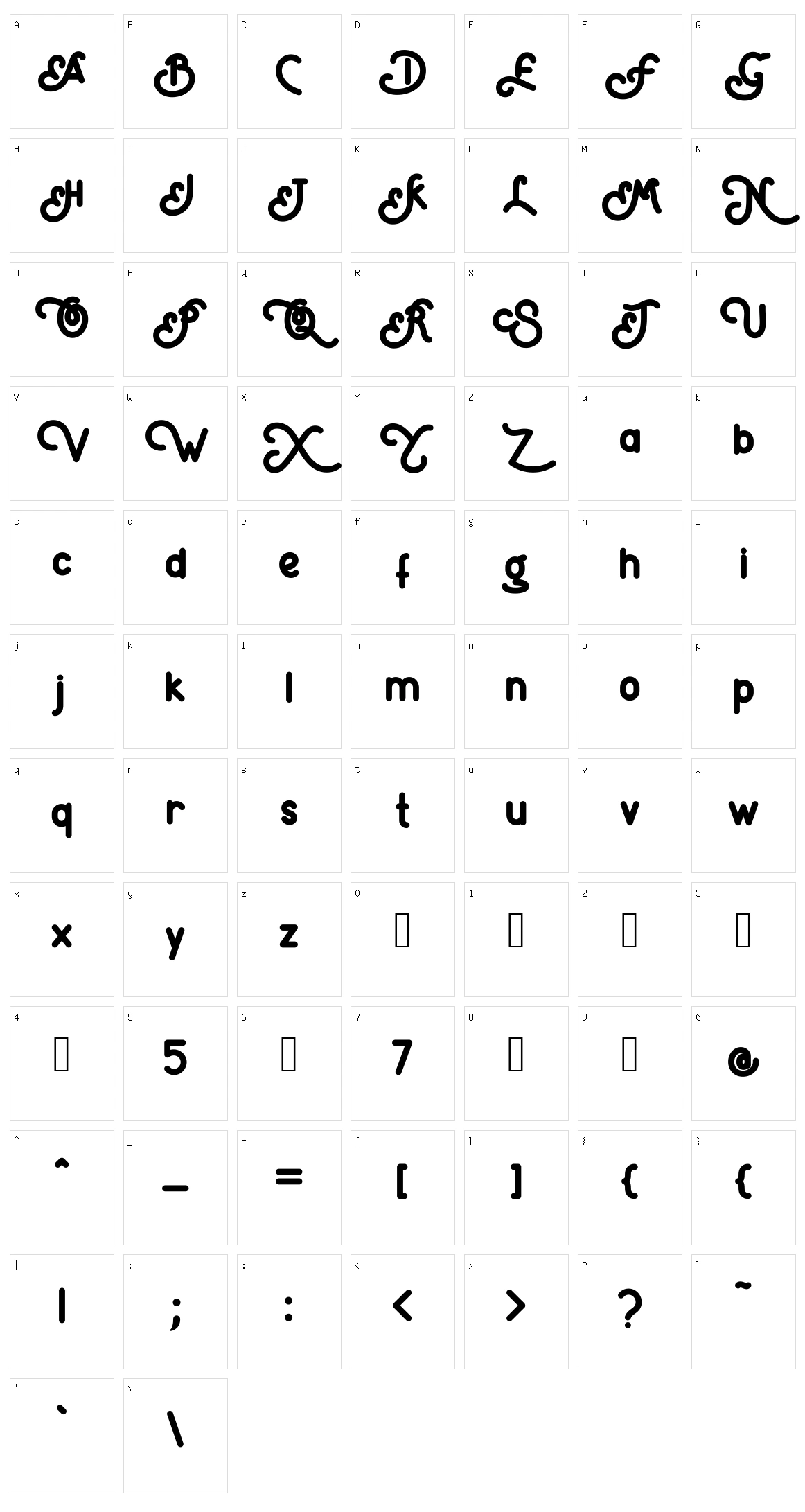 Sofyan Diana Character Set