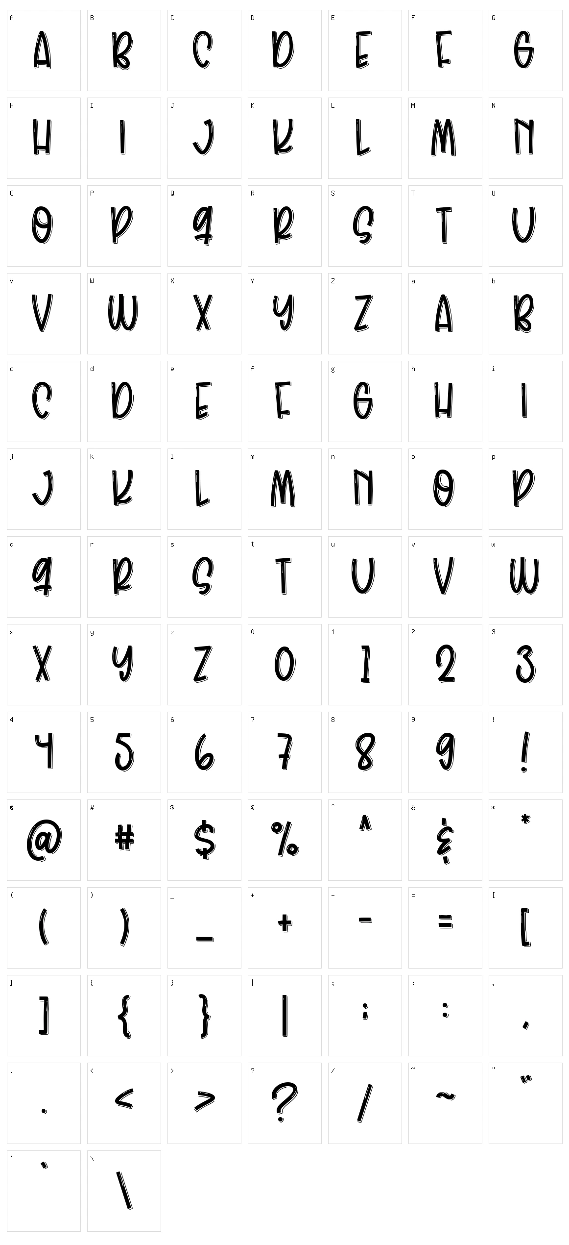 Soredona Character Set