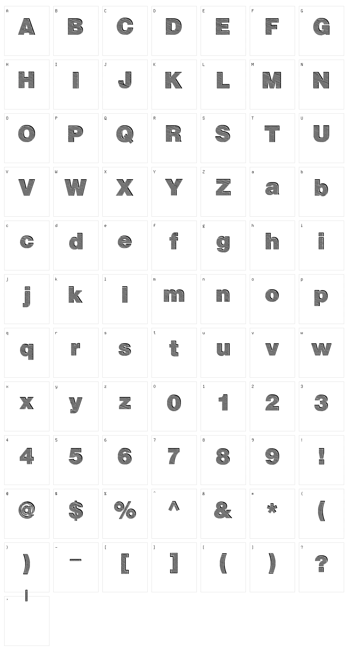Space Character Set