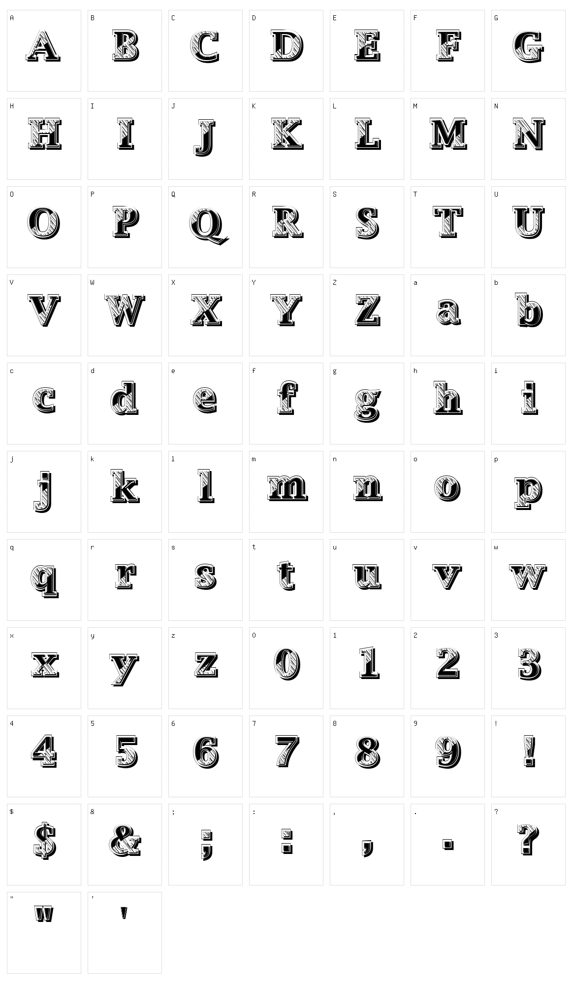 Speichel Character Set
