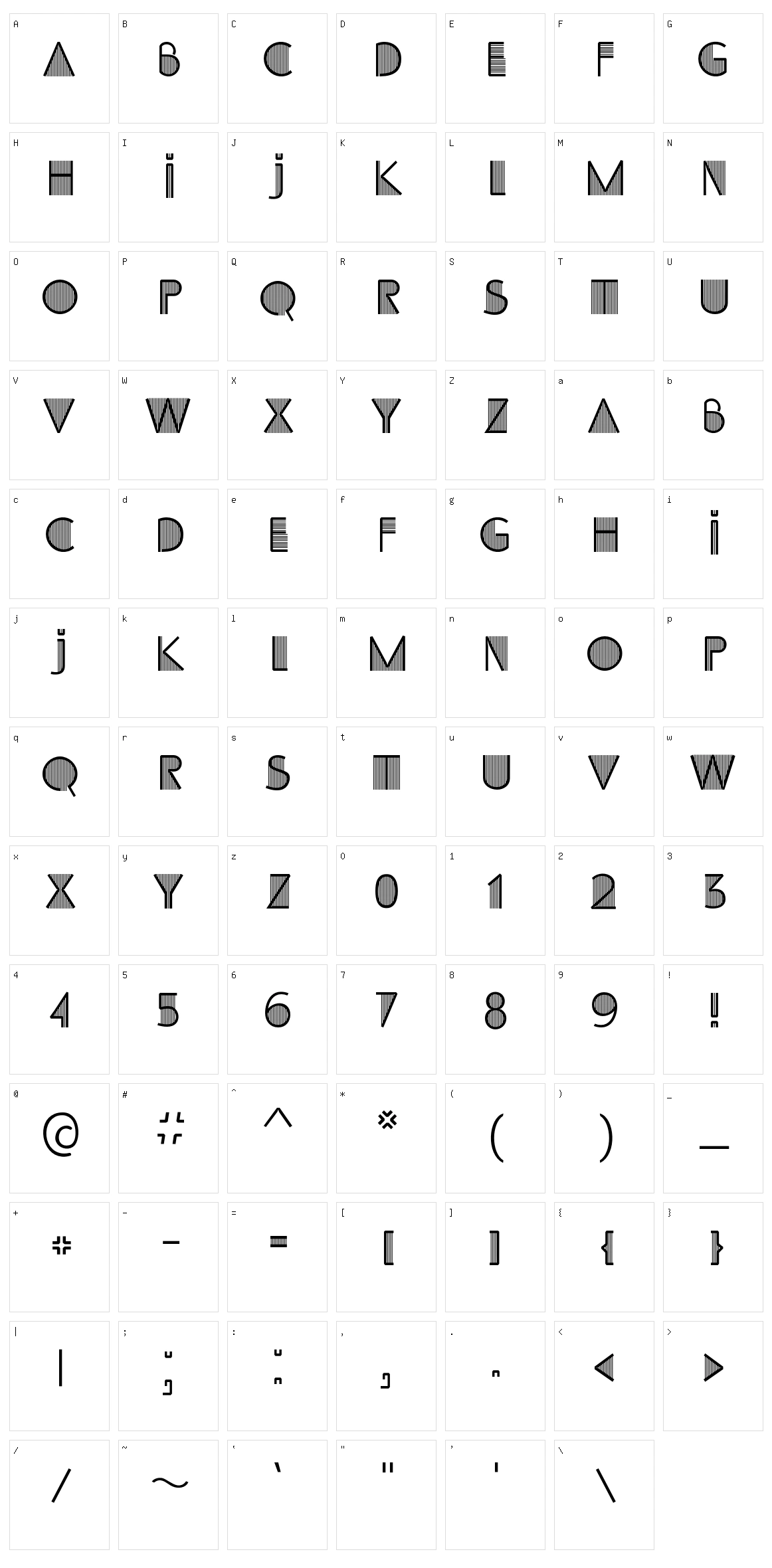 SS Adec Character Set