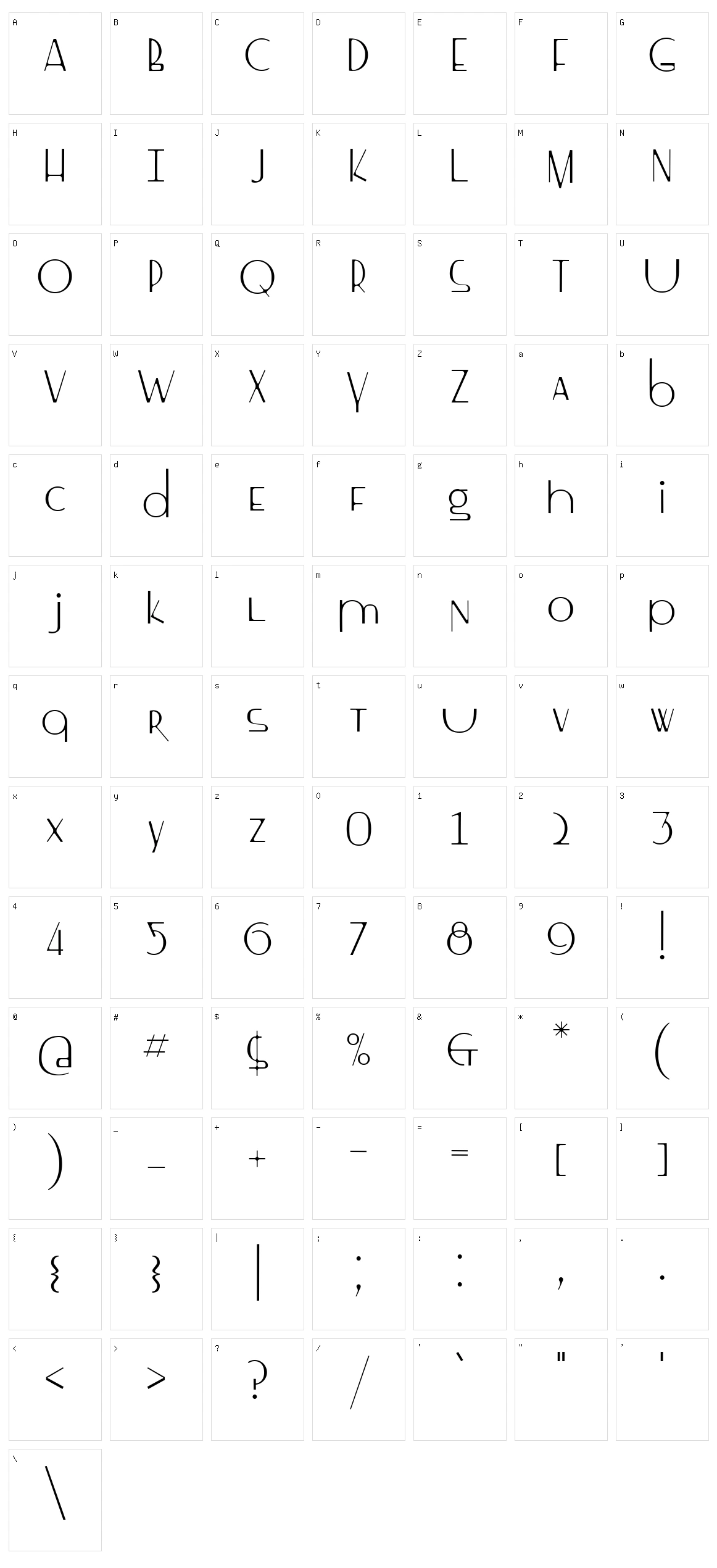 SS Drebeden Character Set