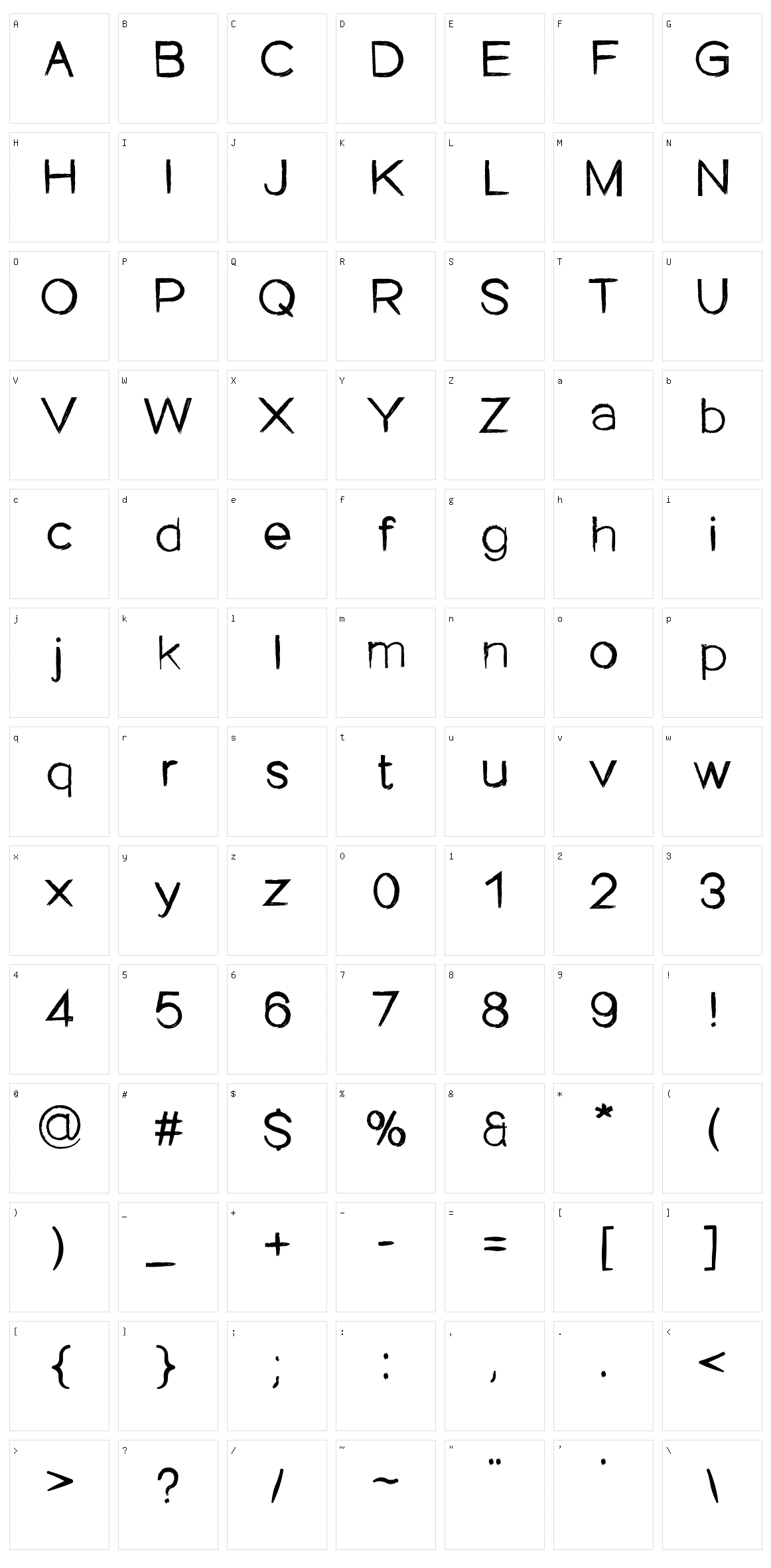 ST Hanekam Character Set
