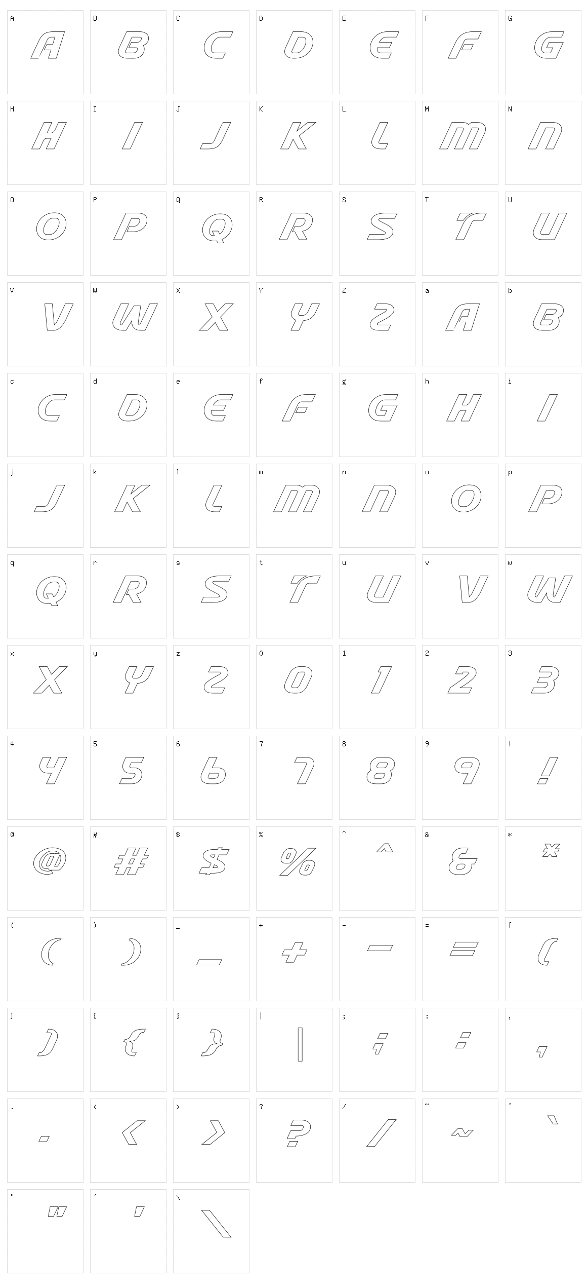 Stable Character Set