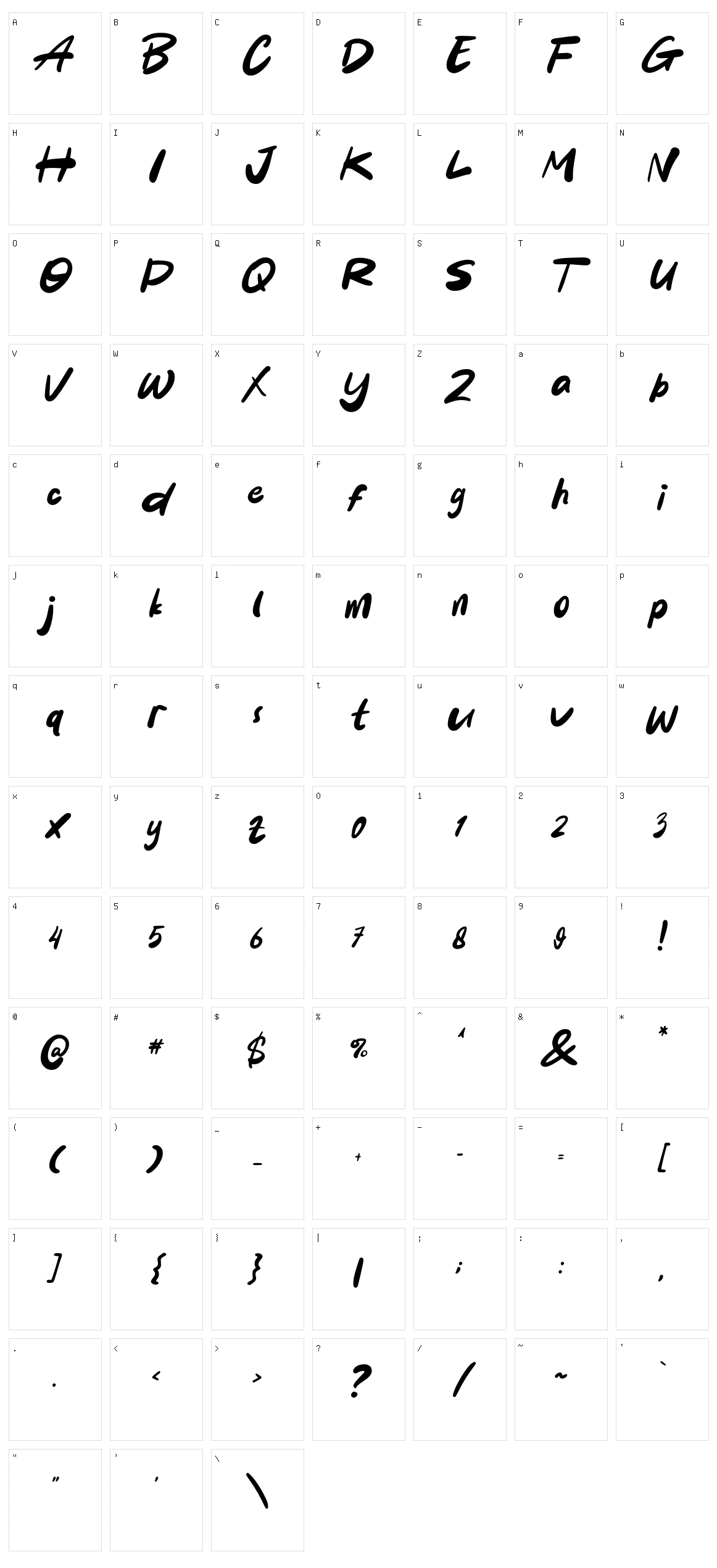 Tuwir Character Set