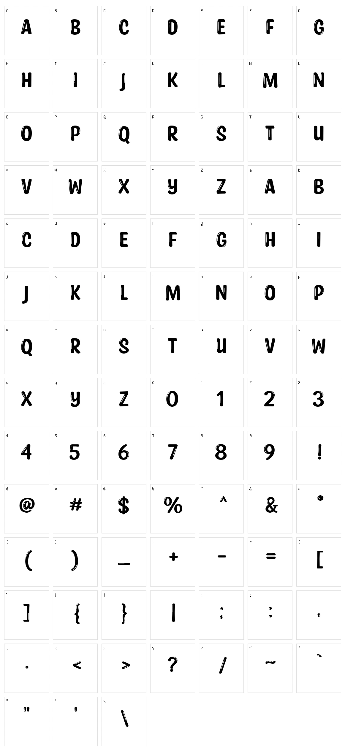 Stay And Shine Character Set