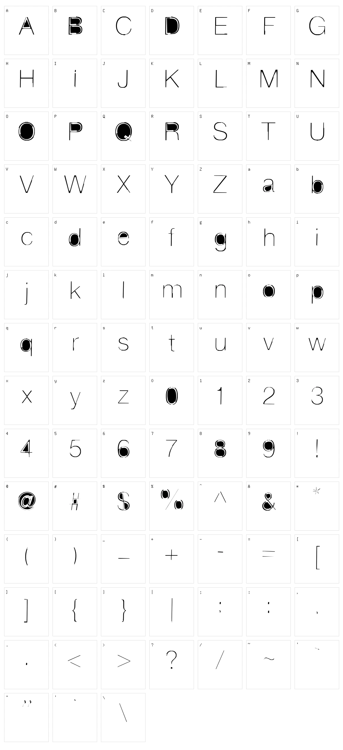 Stickfig Character Set