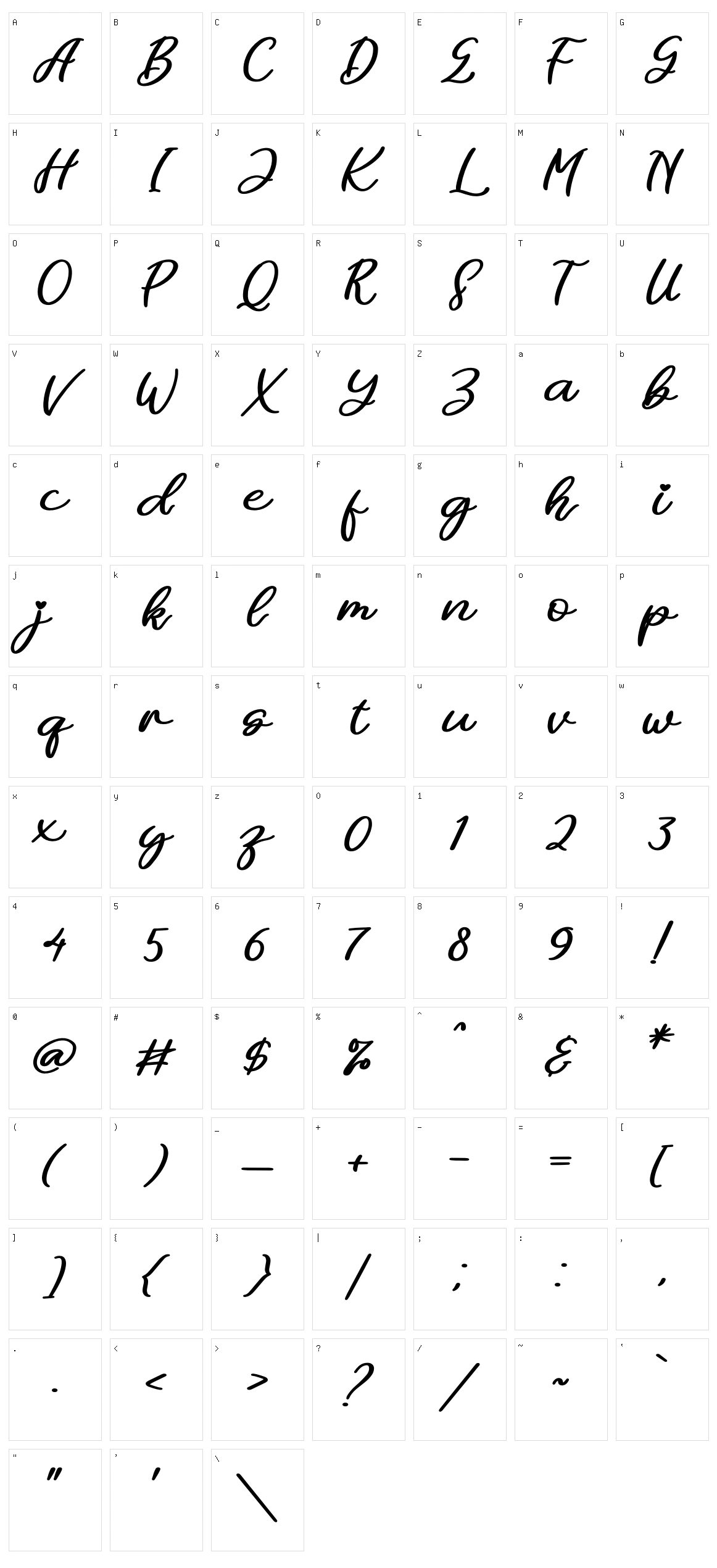 Cathie Character Set