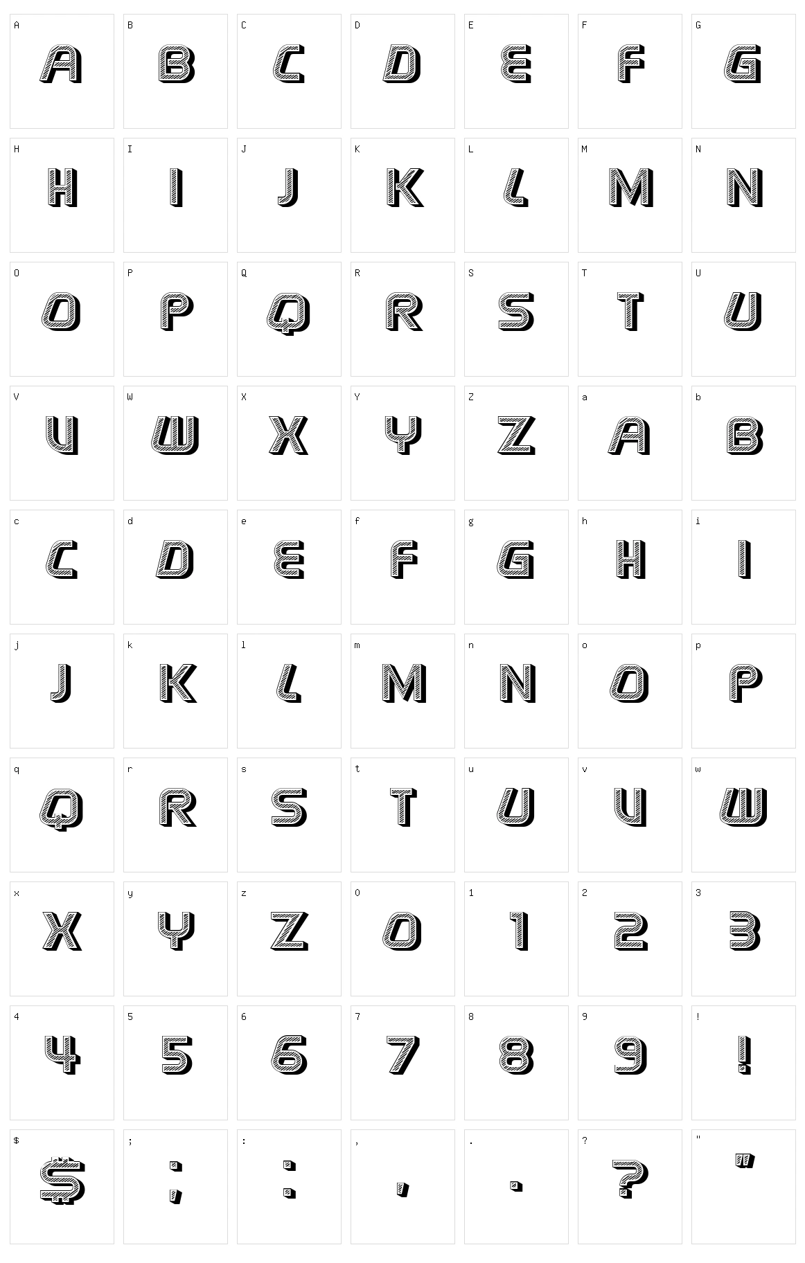 Streich Character Set