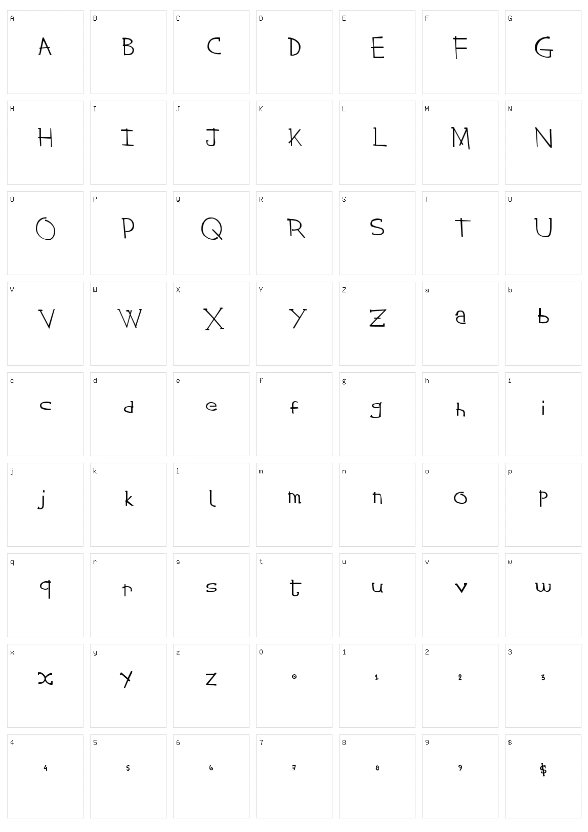 String Theory Character Set