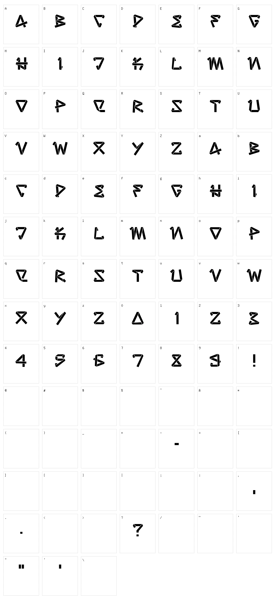 Strip Joint Character Set