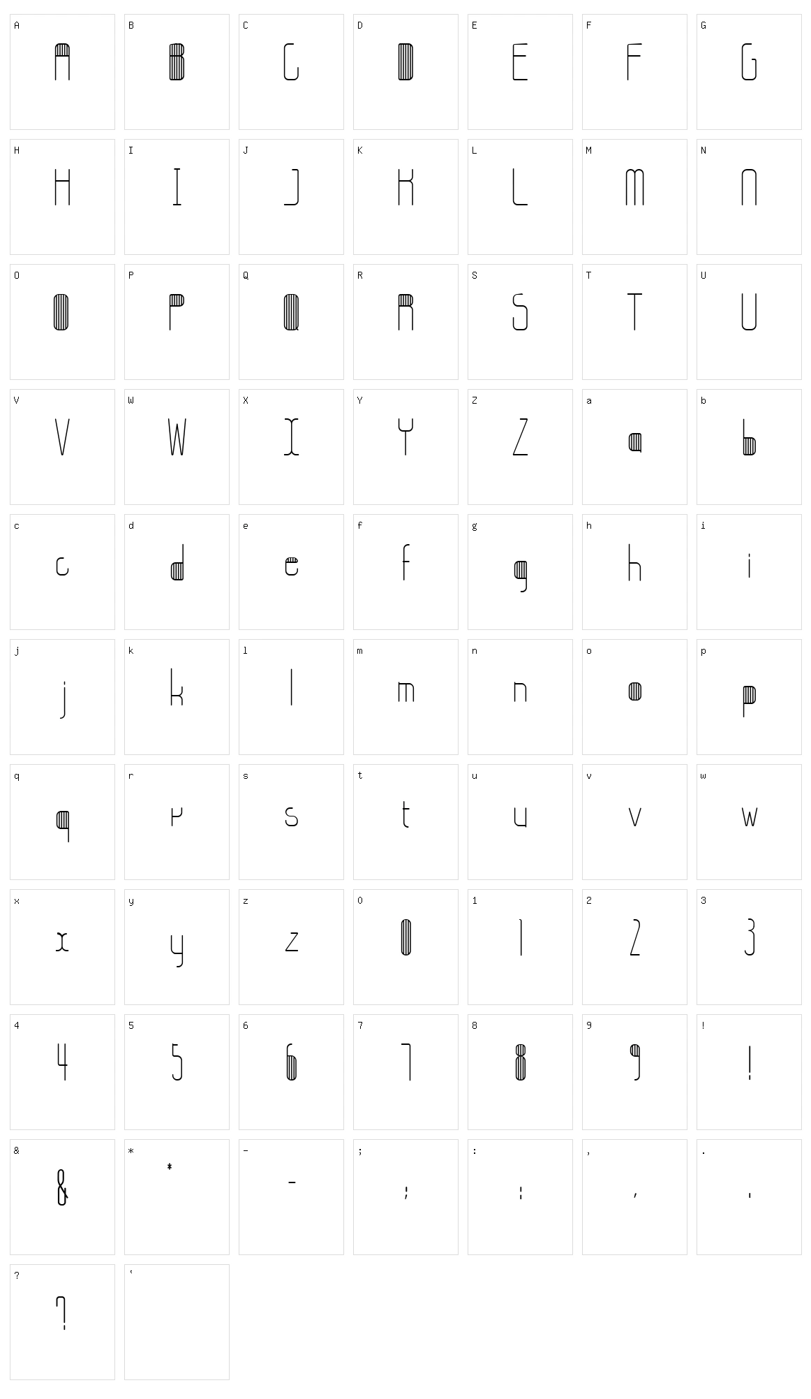 Stripes Character Set
