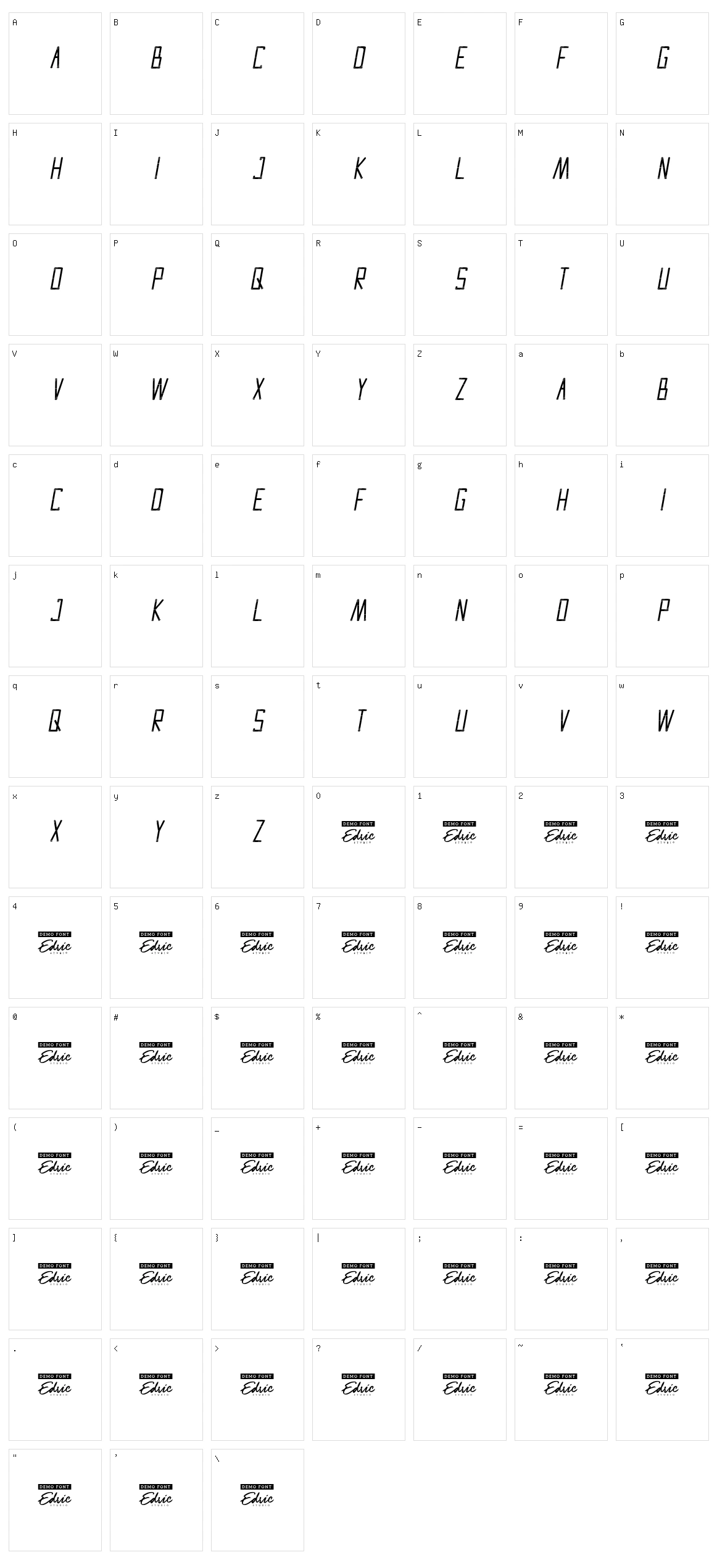 Strong Iron Character Set