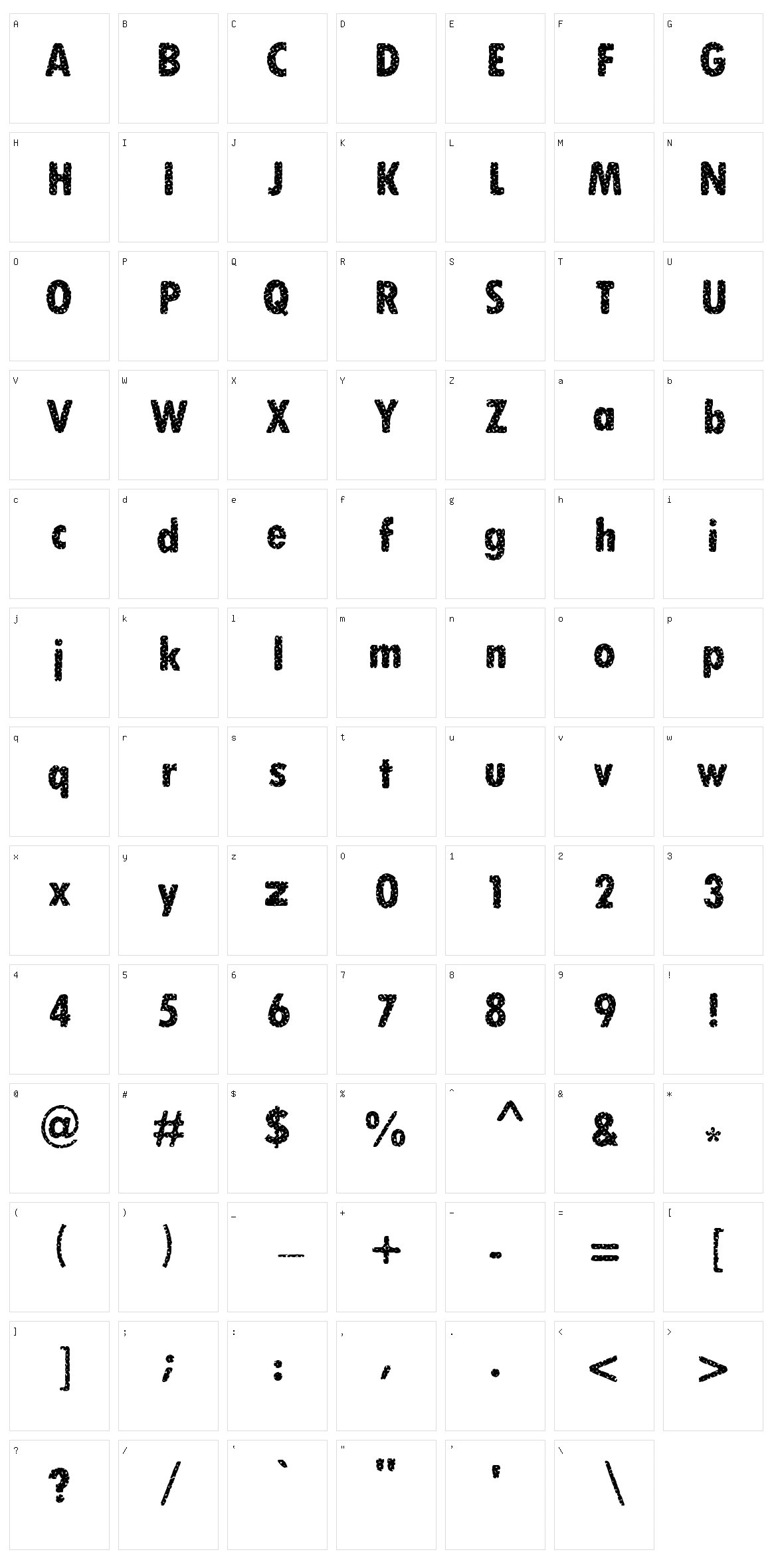 Stuck Brayers Character Set