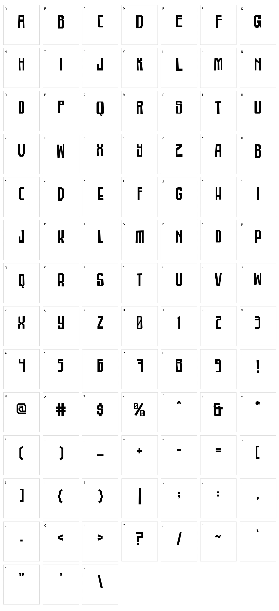 Suburbia Character Set