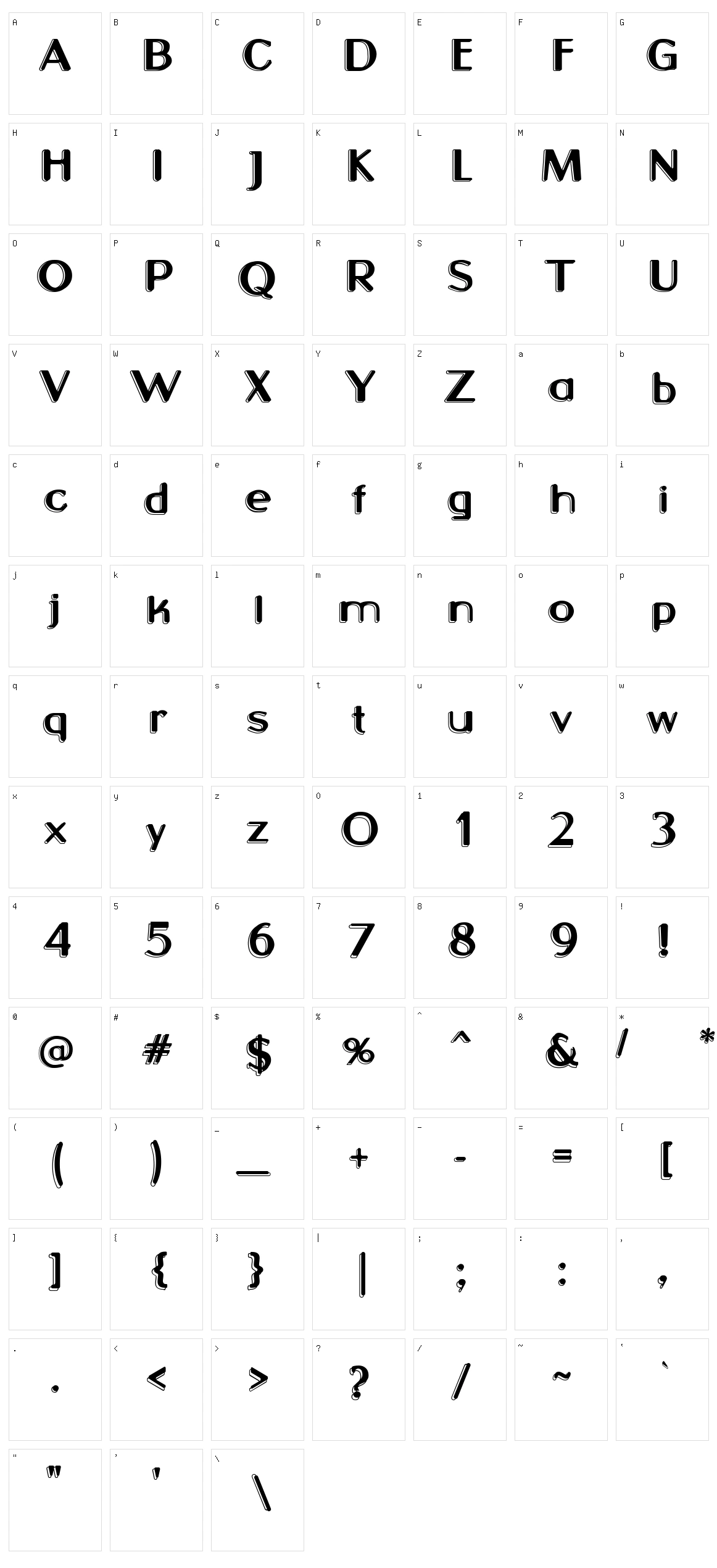 Sunset Boulevard Character Set