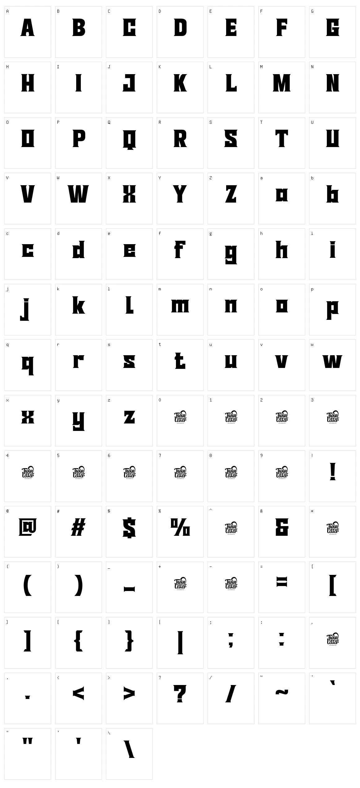 Sutixo Character Set