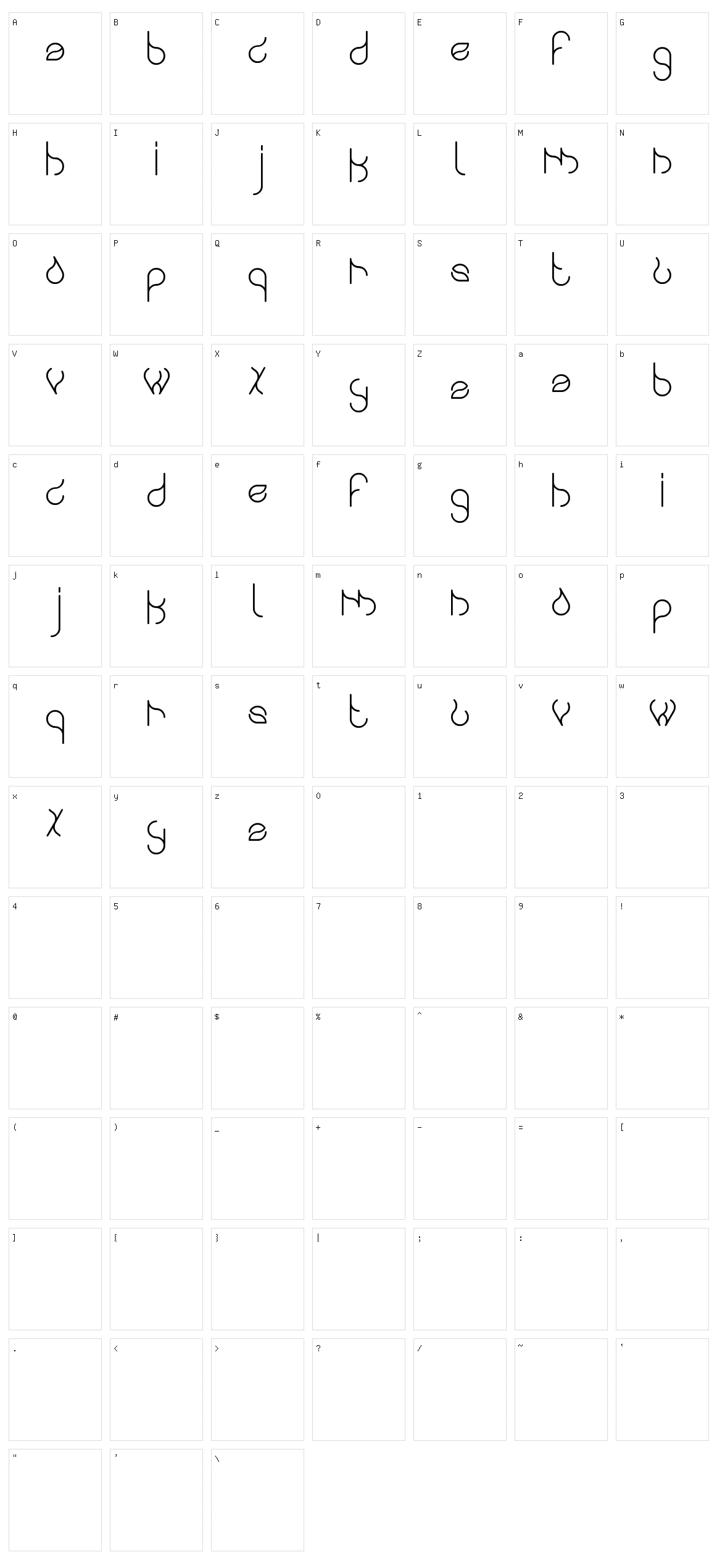 Swingingswan Character Set