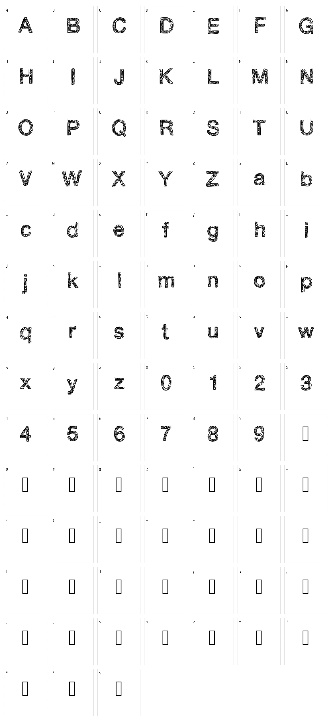 Swirlvetica Character Set