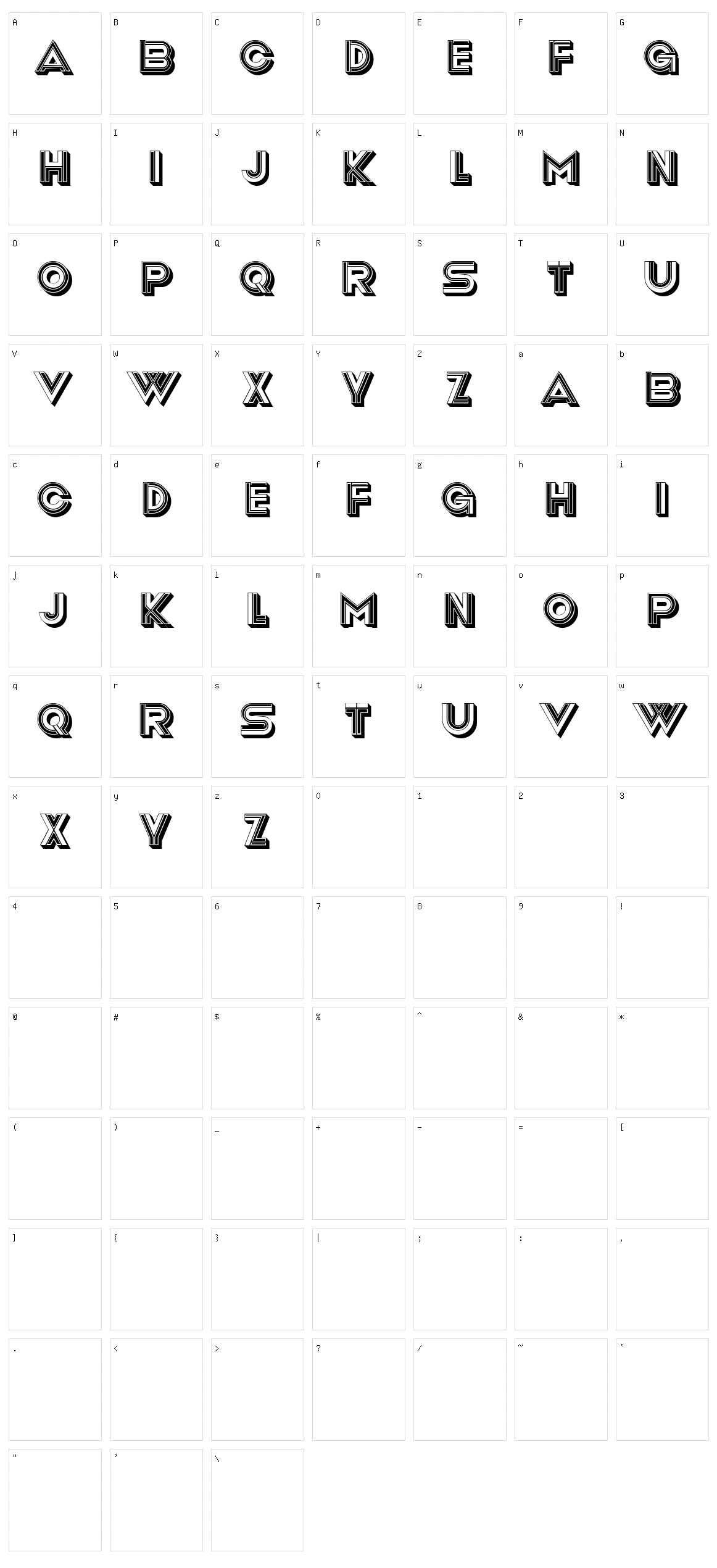 Taiga Character Set