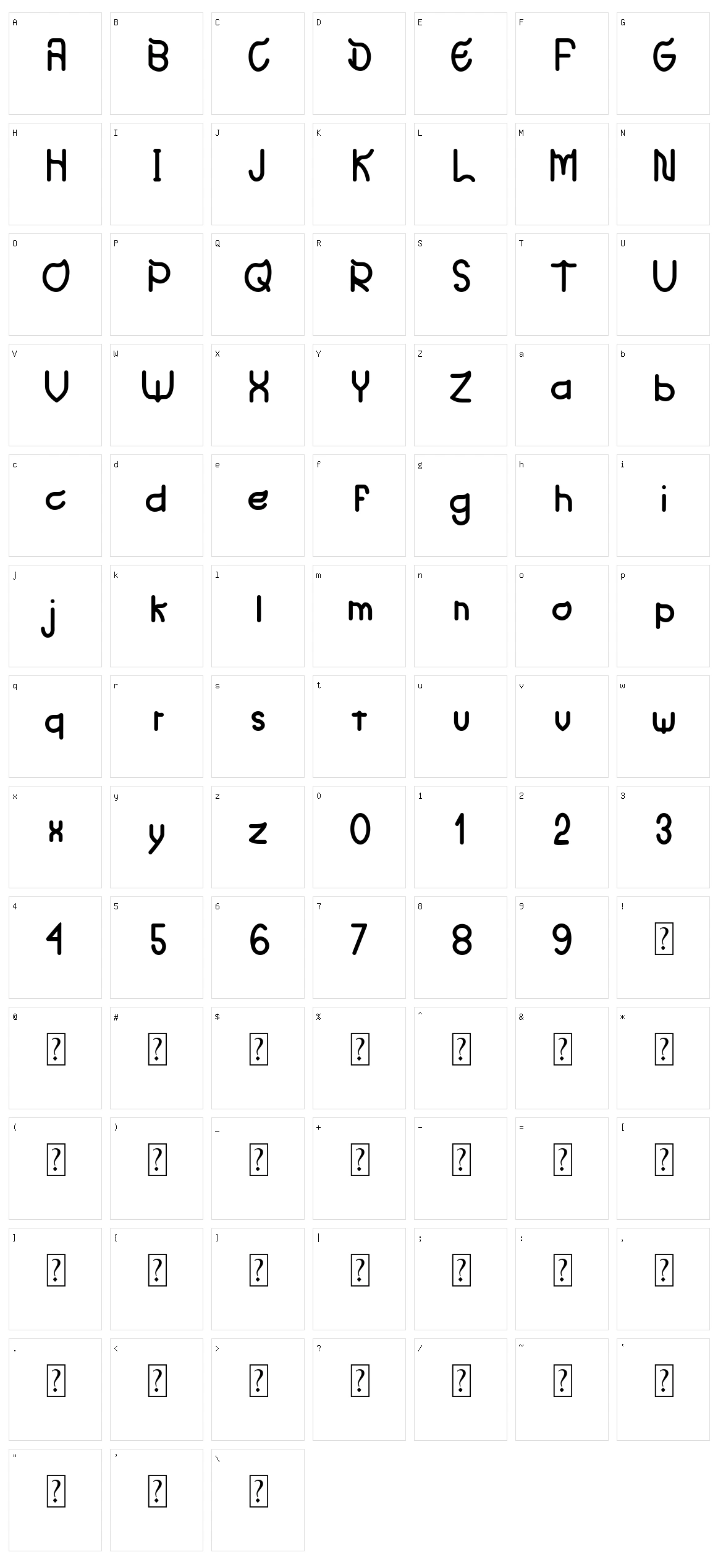 Tanpax Character Set