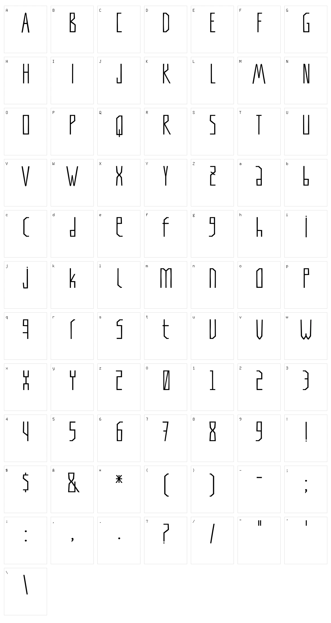 Tapi Character Set