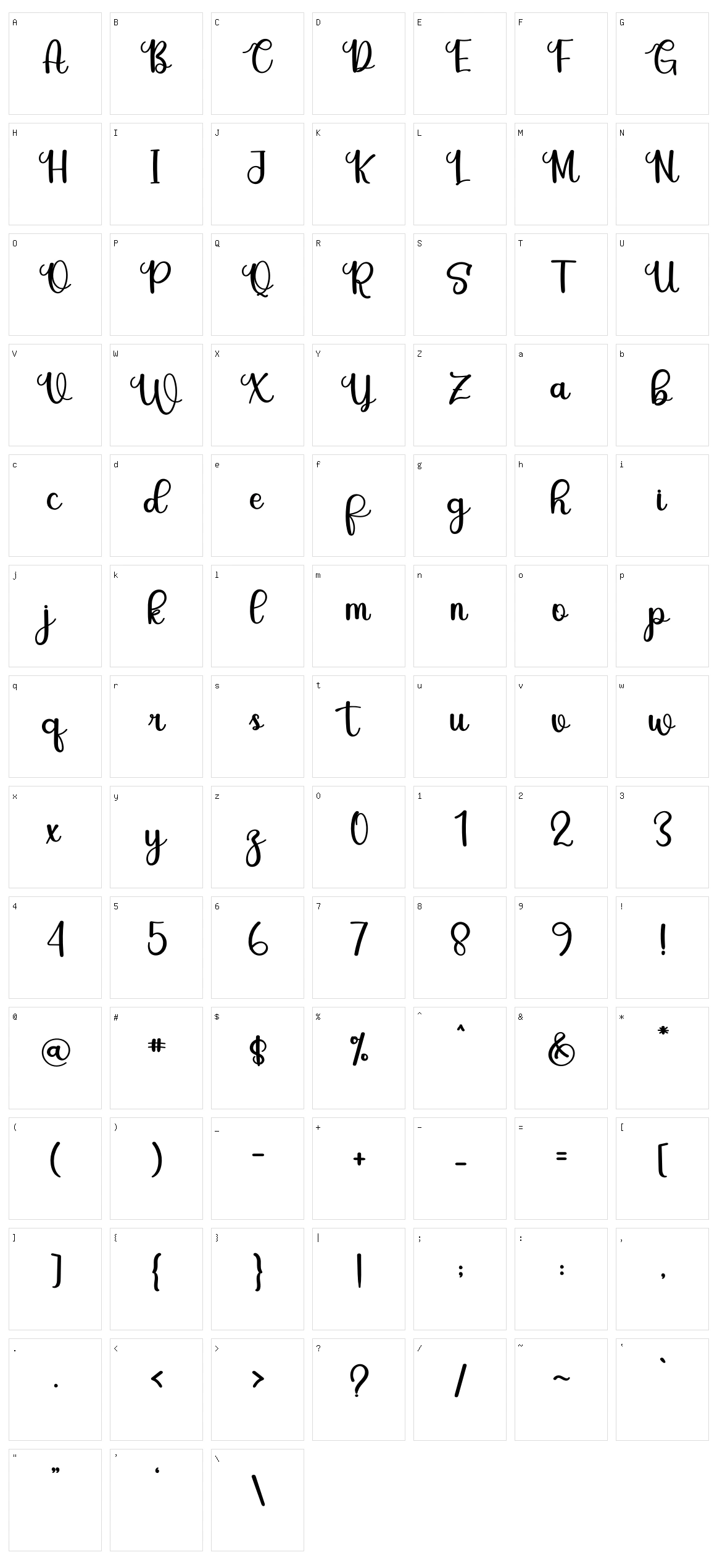 Premium Signature Character Set