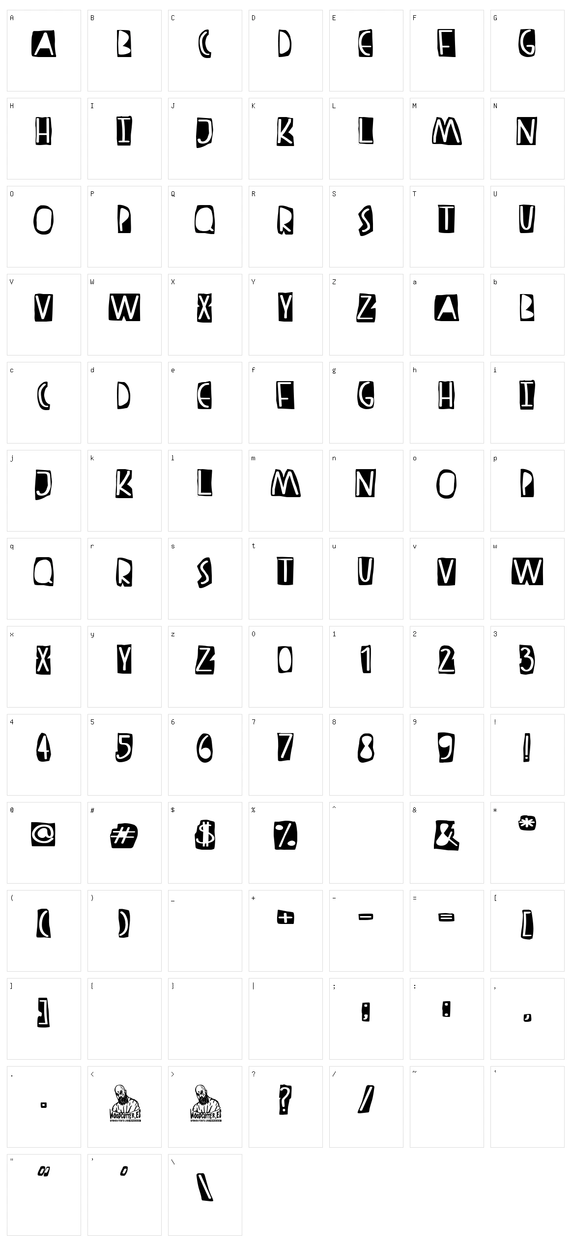 Tarraco Nacional Character Set