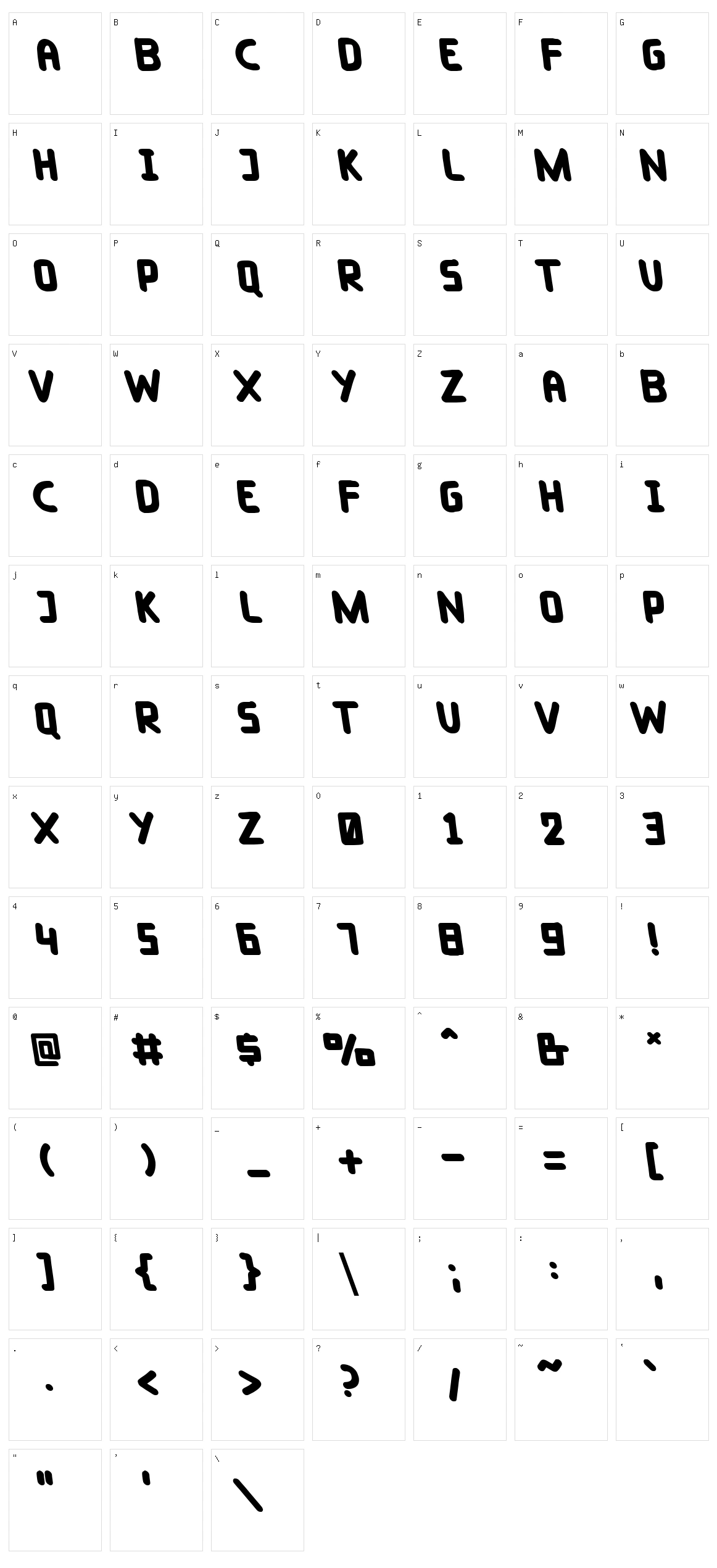 Taylorsit Character Set