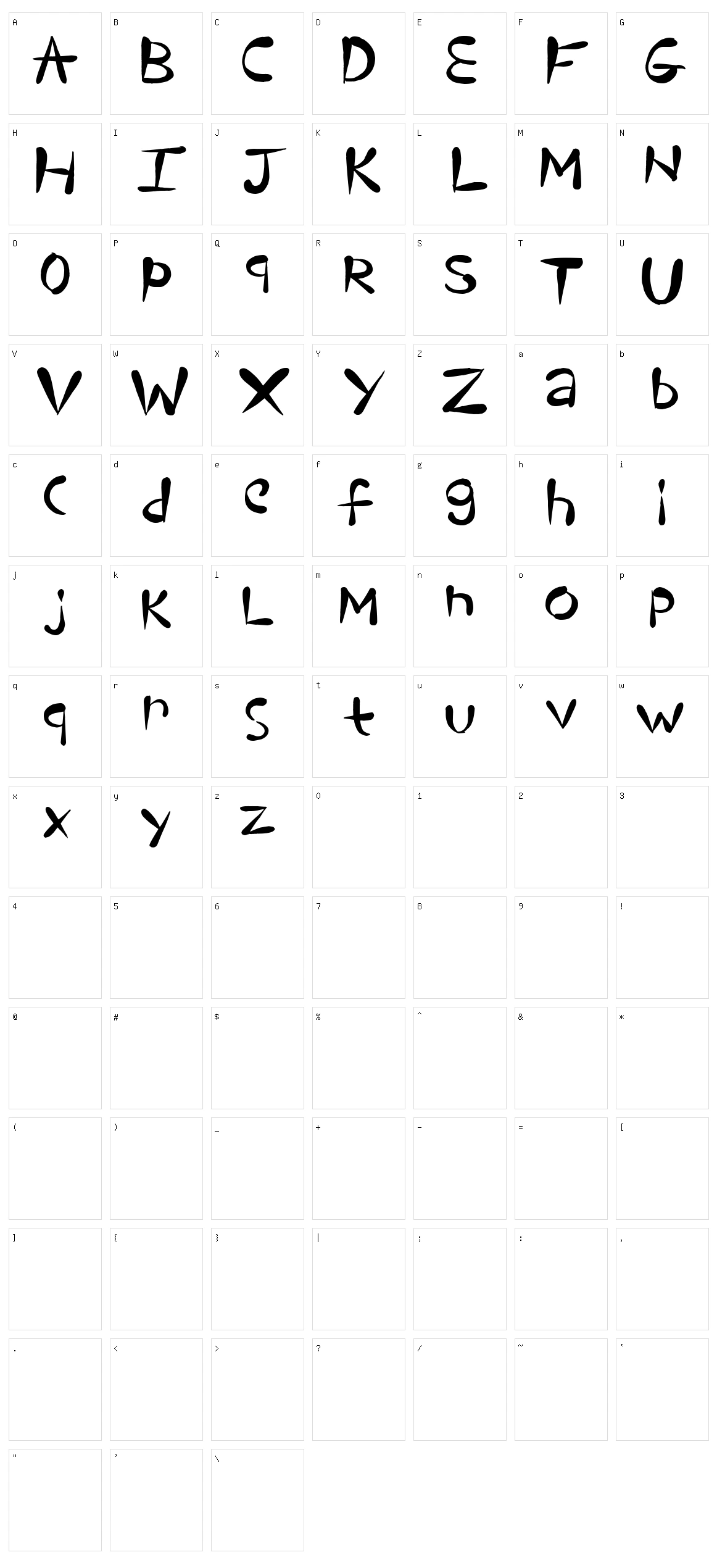 TearDrops Character Set