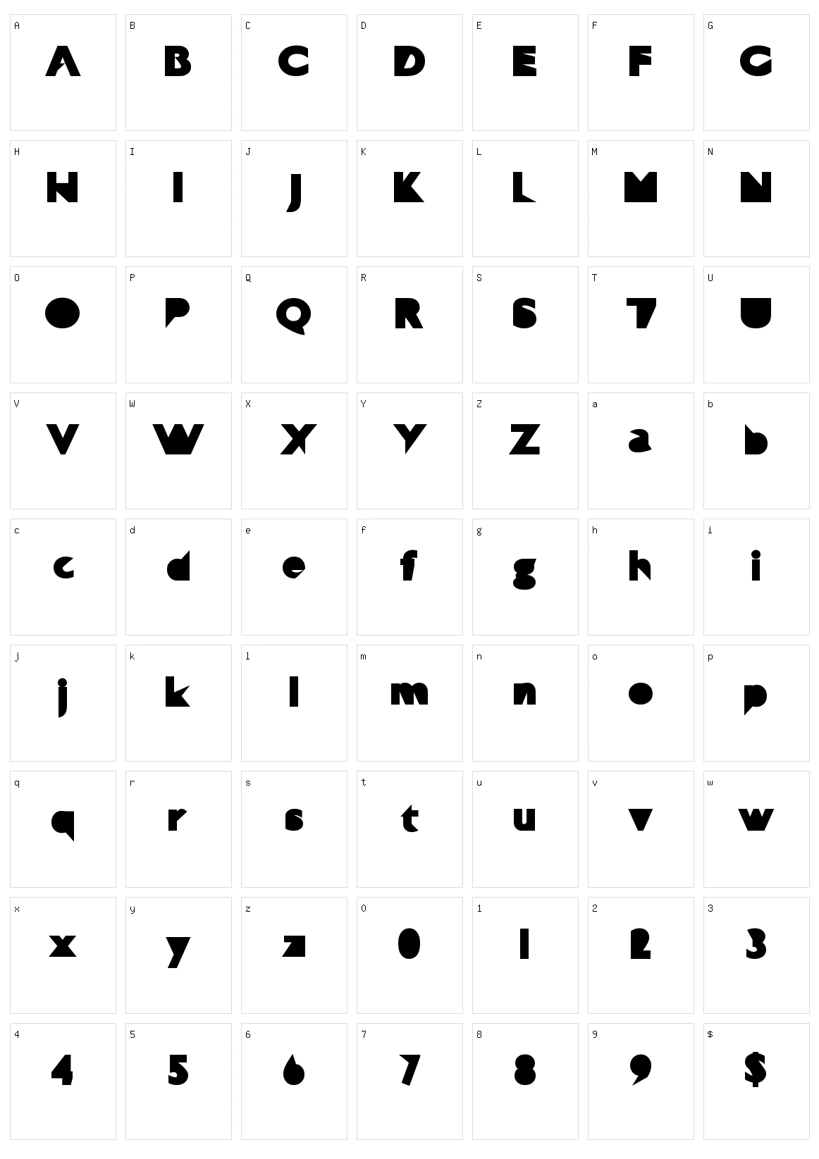 Technophilia Character Set