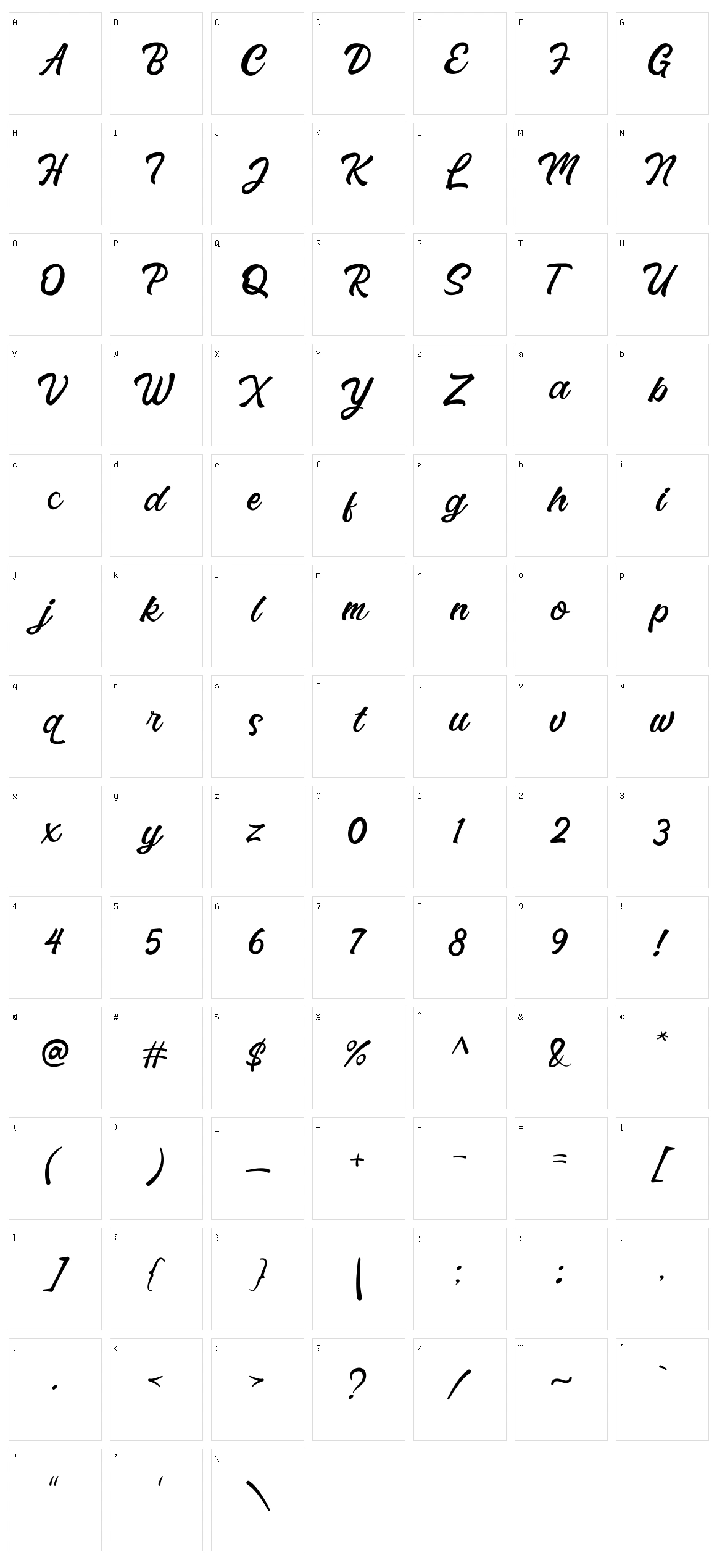 Crazy Wish Character Set