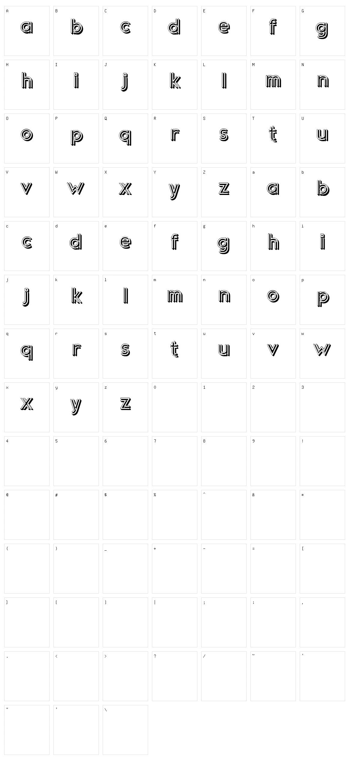 Telephone Character Set