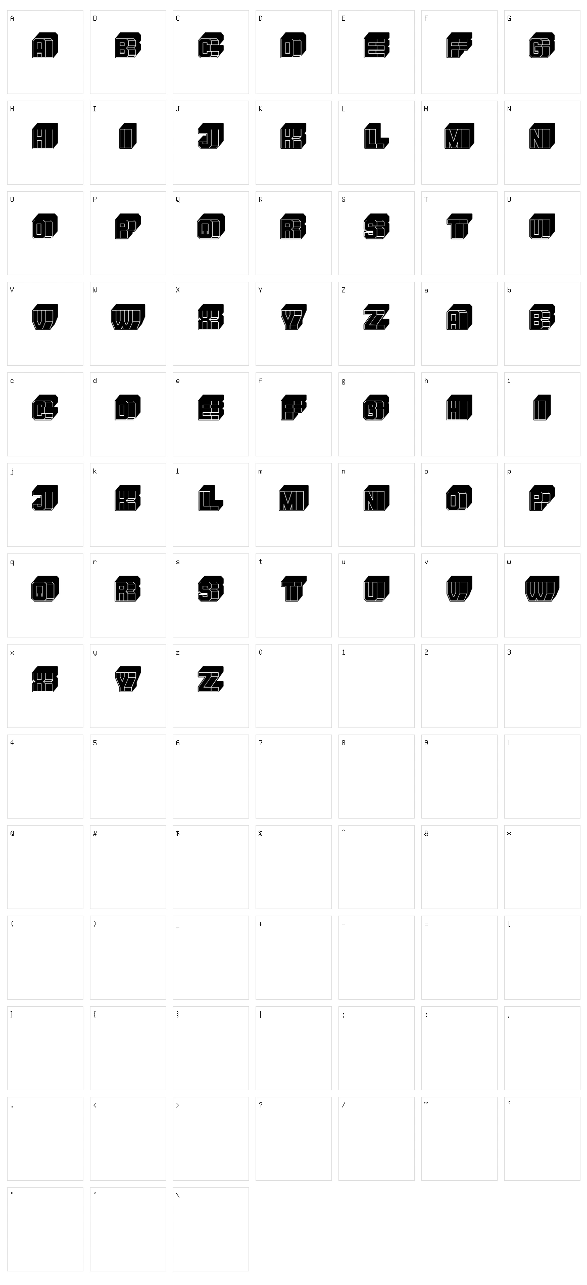 Tempo Character Set