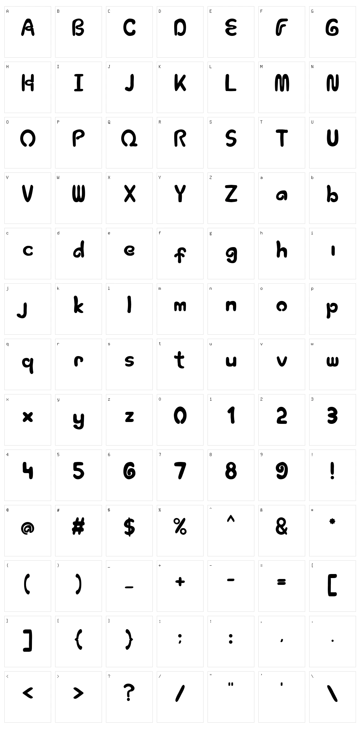 Tewad-se Character Set