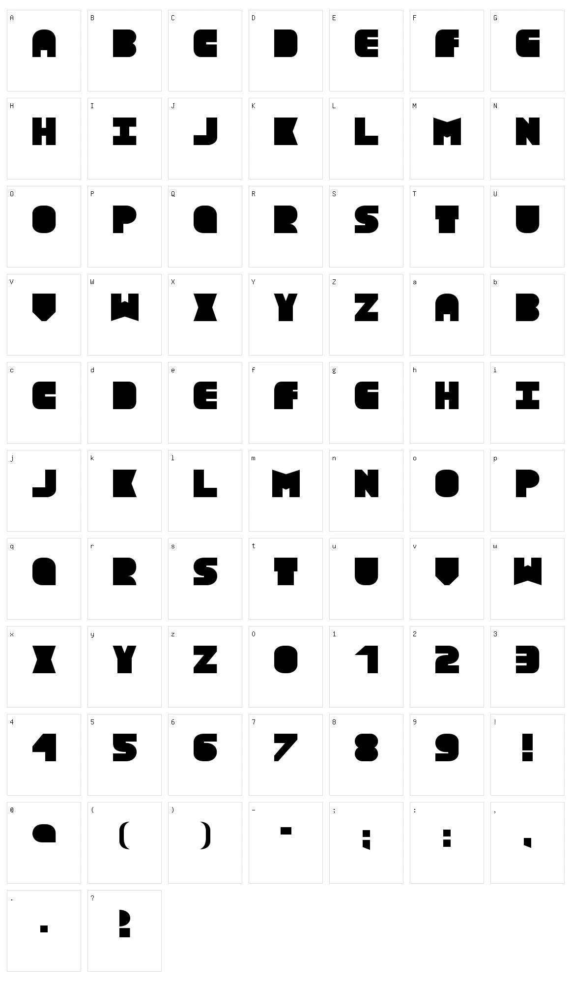 Text Box Character Set