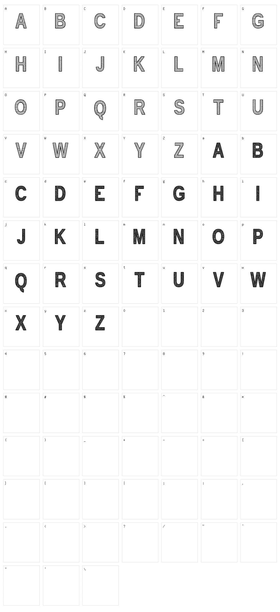 Text Inside TFB Character Set