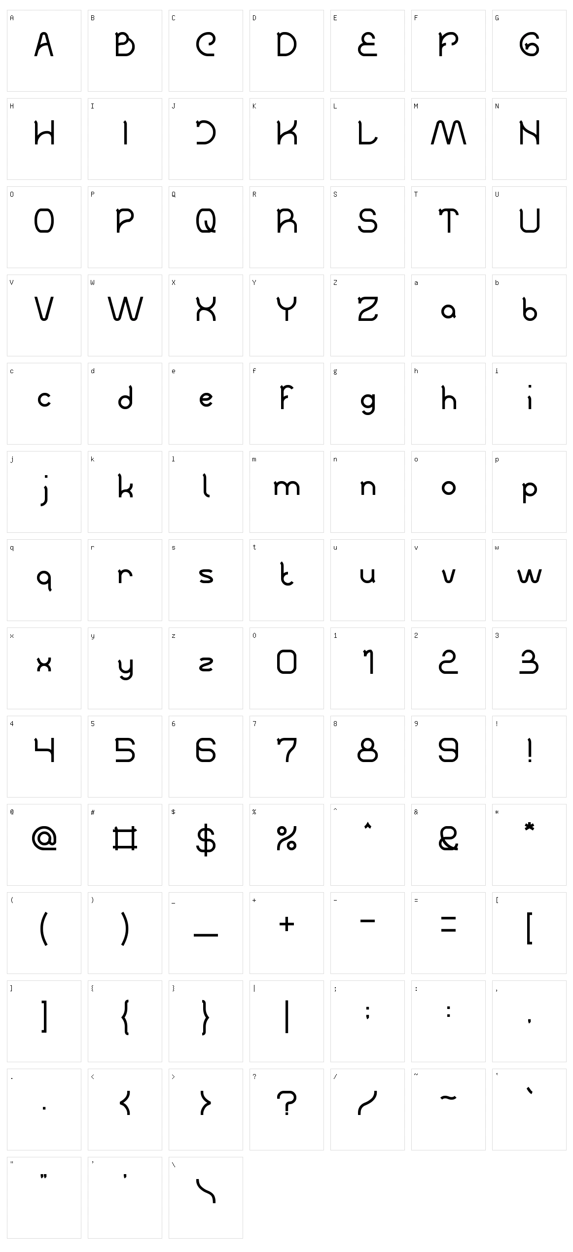 The Creation Character Set