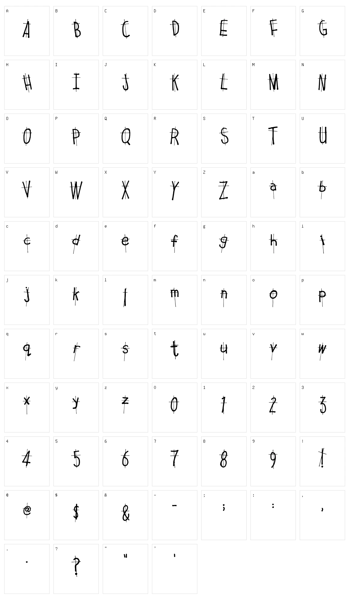 The Crosses We Bear Character Set