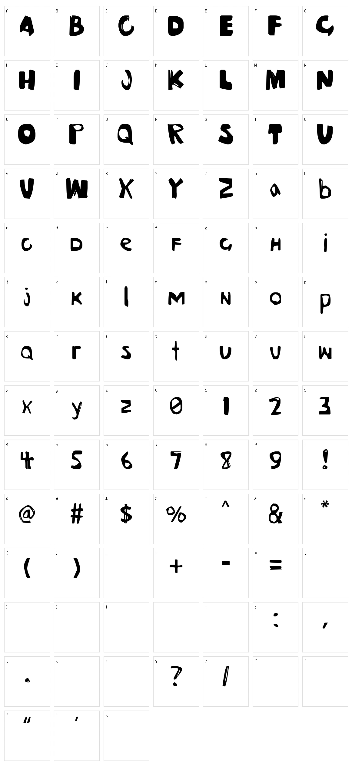 The Hungry Ghost Character Set