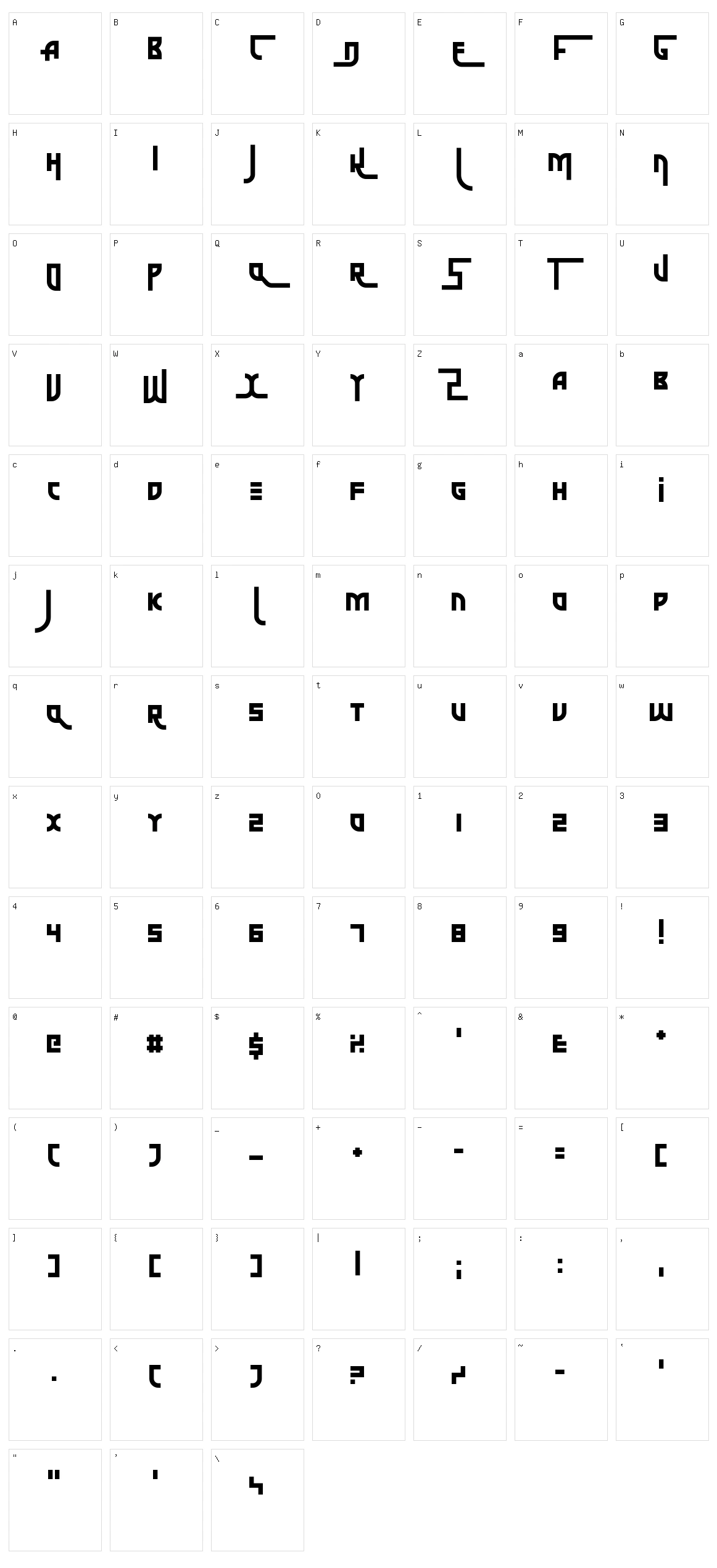 The Jjester Character Set