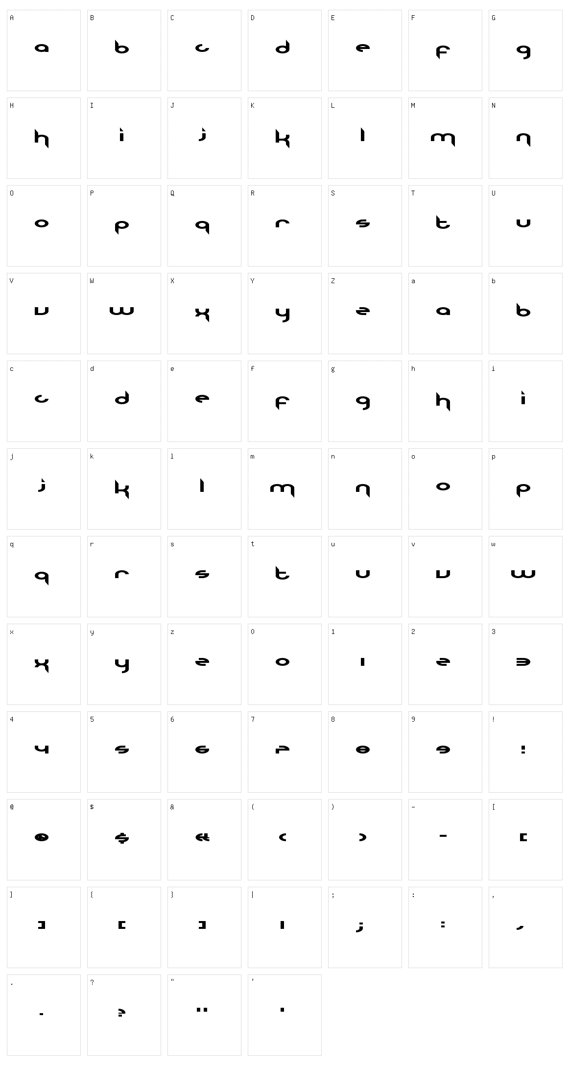 The Nineties Called They Want Their Font Back Character Set