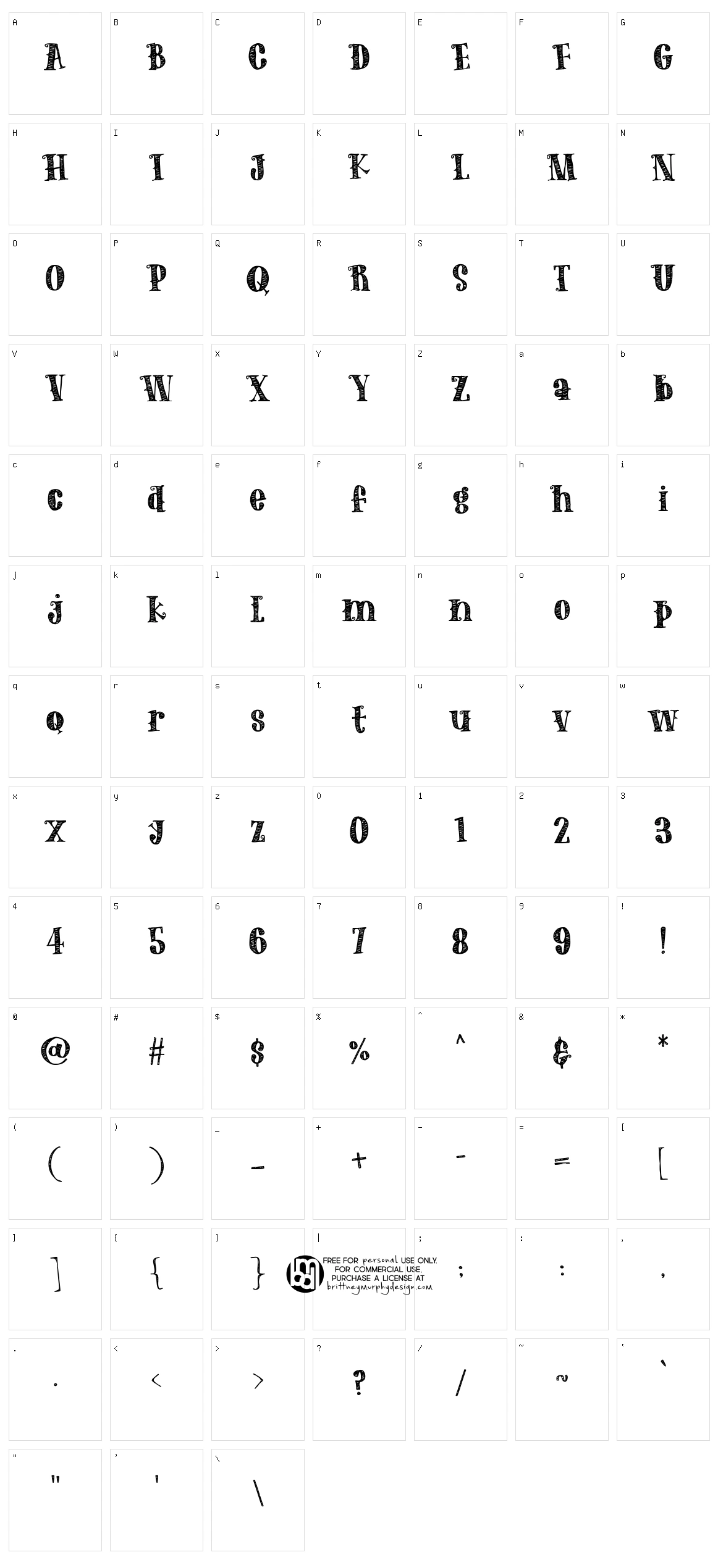 The Old Forest Character Set